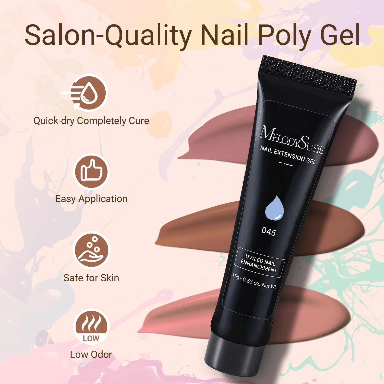 6 Colors Poly Nail Extension Gel Kit - Daily Nude - Image 3