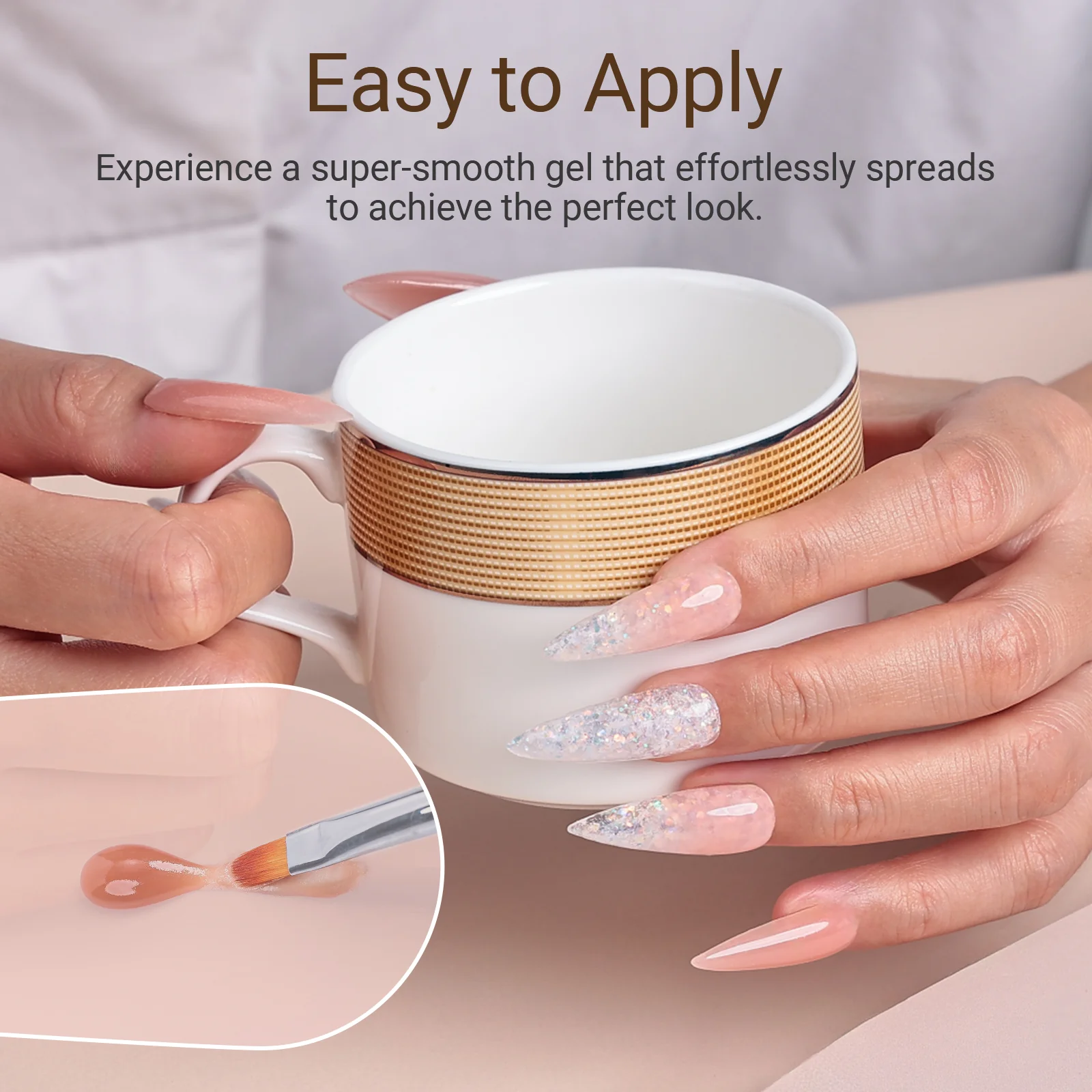 6 Colors Poly Nail Extension Gel Kit - Daily Nude - Image 4