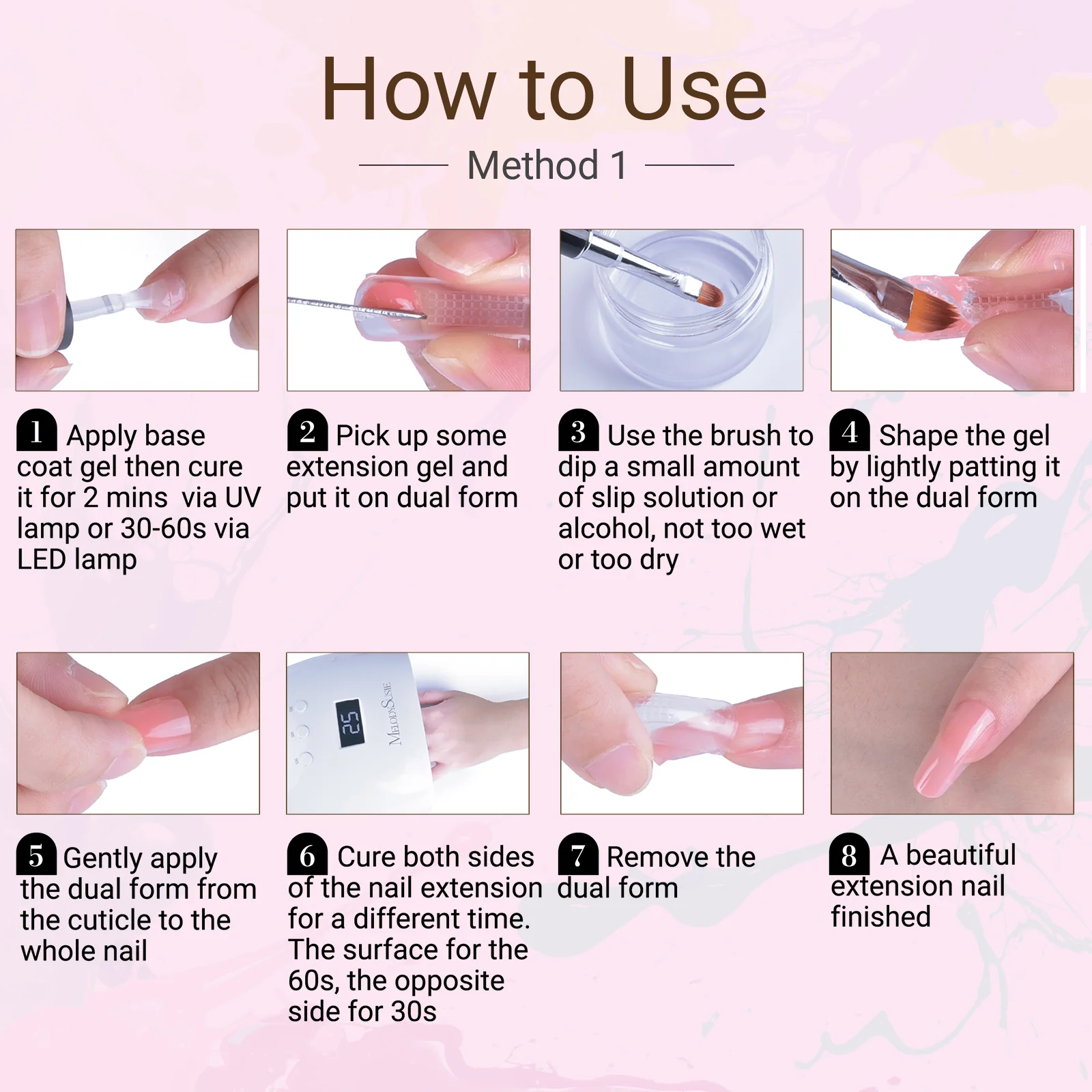 6 Colors Poly Nail Extension Gel Kit - Daily Nude - Image 8