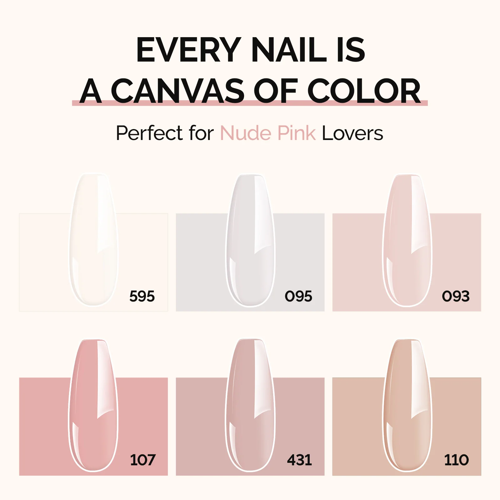 6 Colors TPO-Free Thick Gel Nail Polish Set 15ml - Nude Pink - Image 3