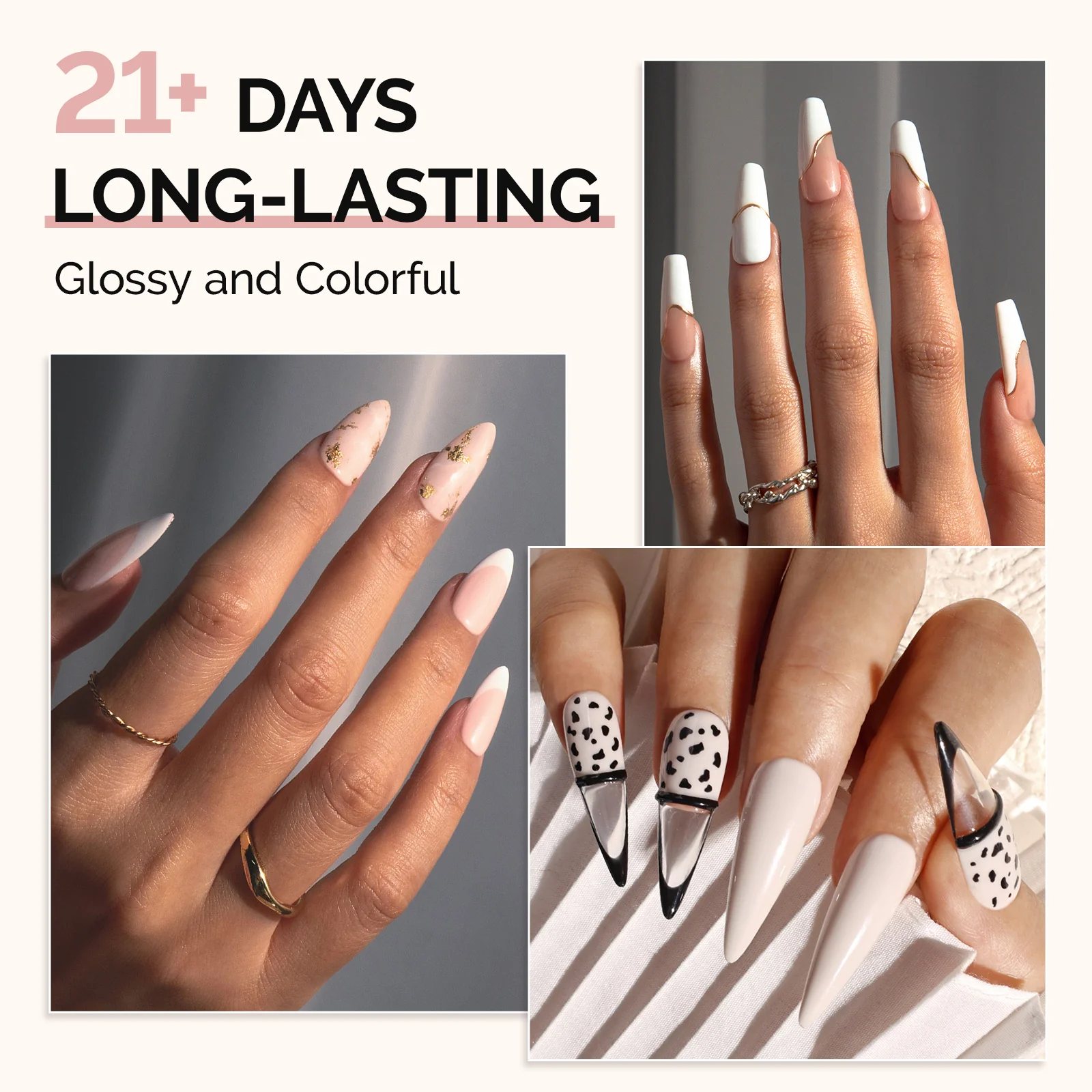 6 Colors TPO-Free Thick Gel Nail Polish Set 15ml - Nude Pink - Image 4