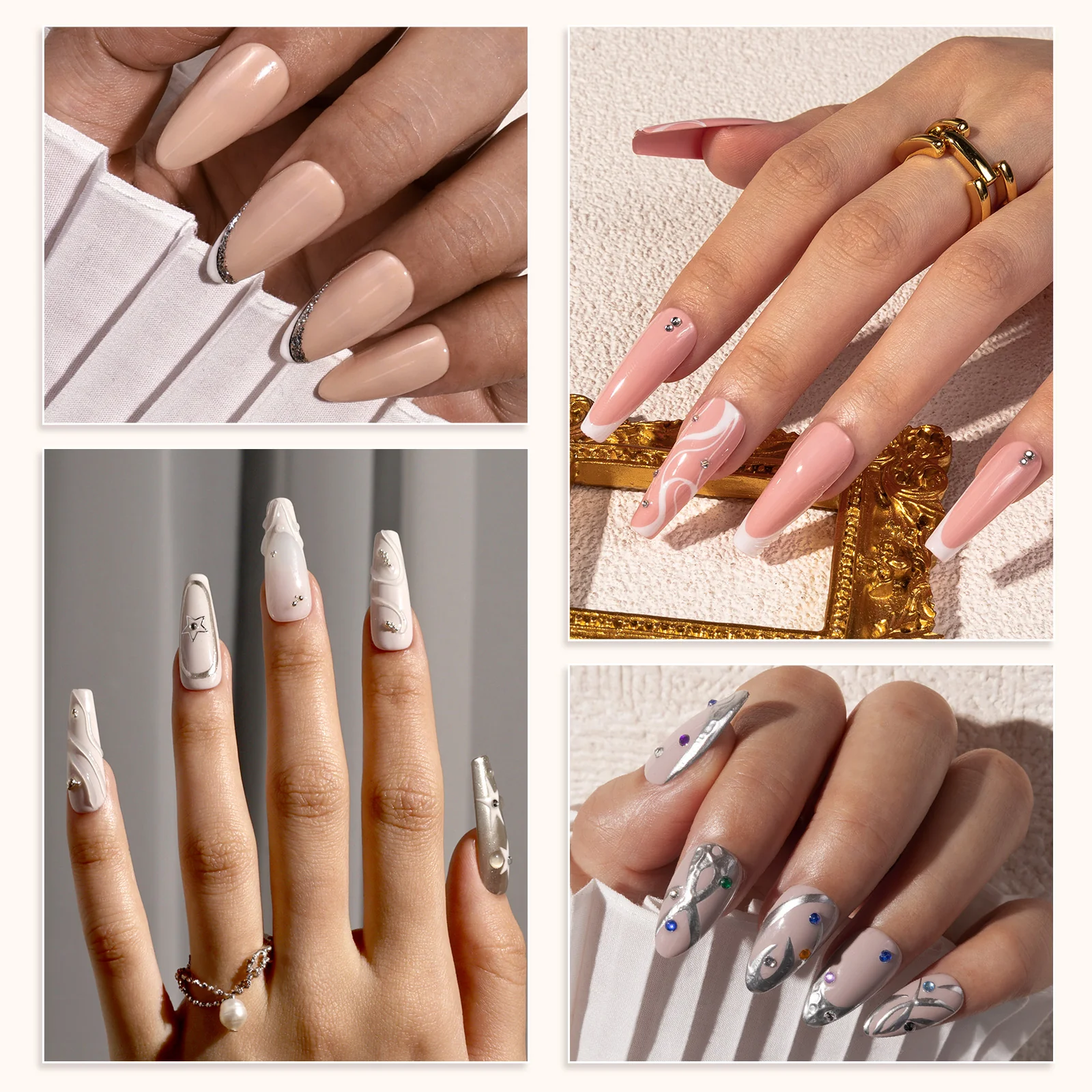 6 Colors TPO-Free Thick Gel Nail Polish Set 15ml - Nude Pink - Image 5