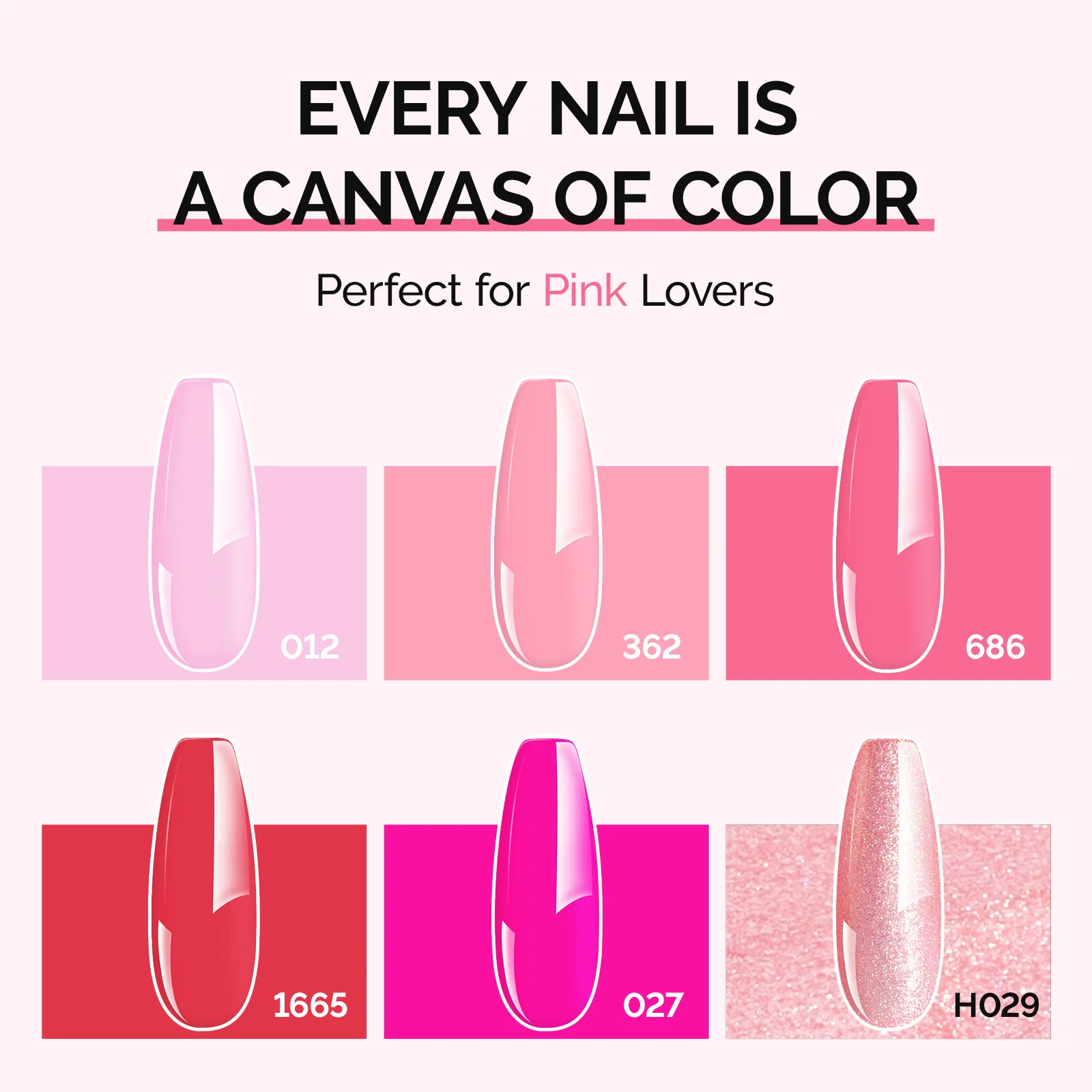 6 Colors TPO-Free Thick Gel Nail Polish Set 15ml - Pink - Image 3