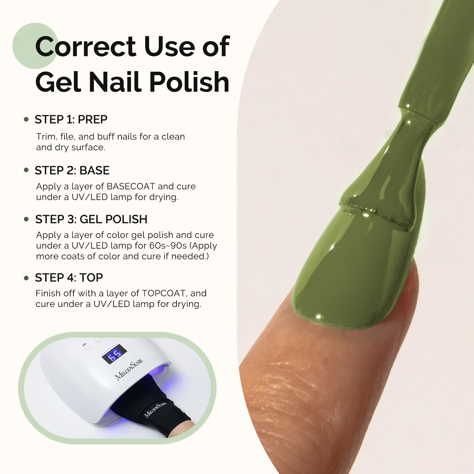 603 Olive Green - HEMA-Free Gel Nail Polish 0.5 fl oz/15ml - Image 5