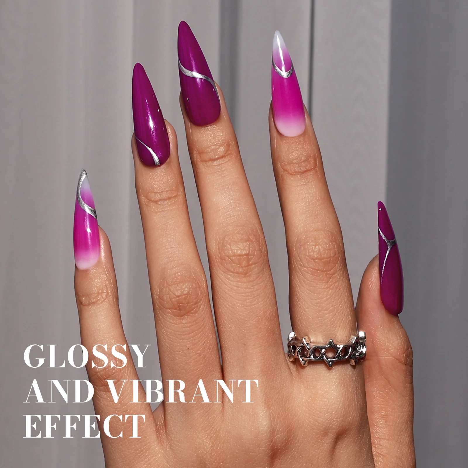 065 Passion Purple - TPO-Free Faster UV Curing Gel Nail Polish 0.5 fl oz/15ml - Image 5