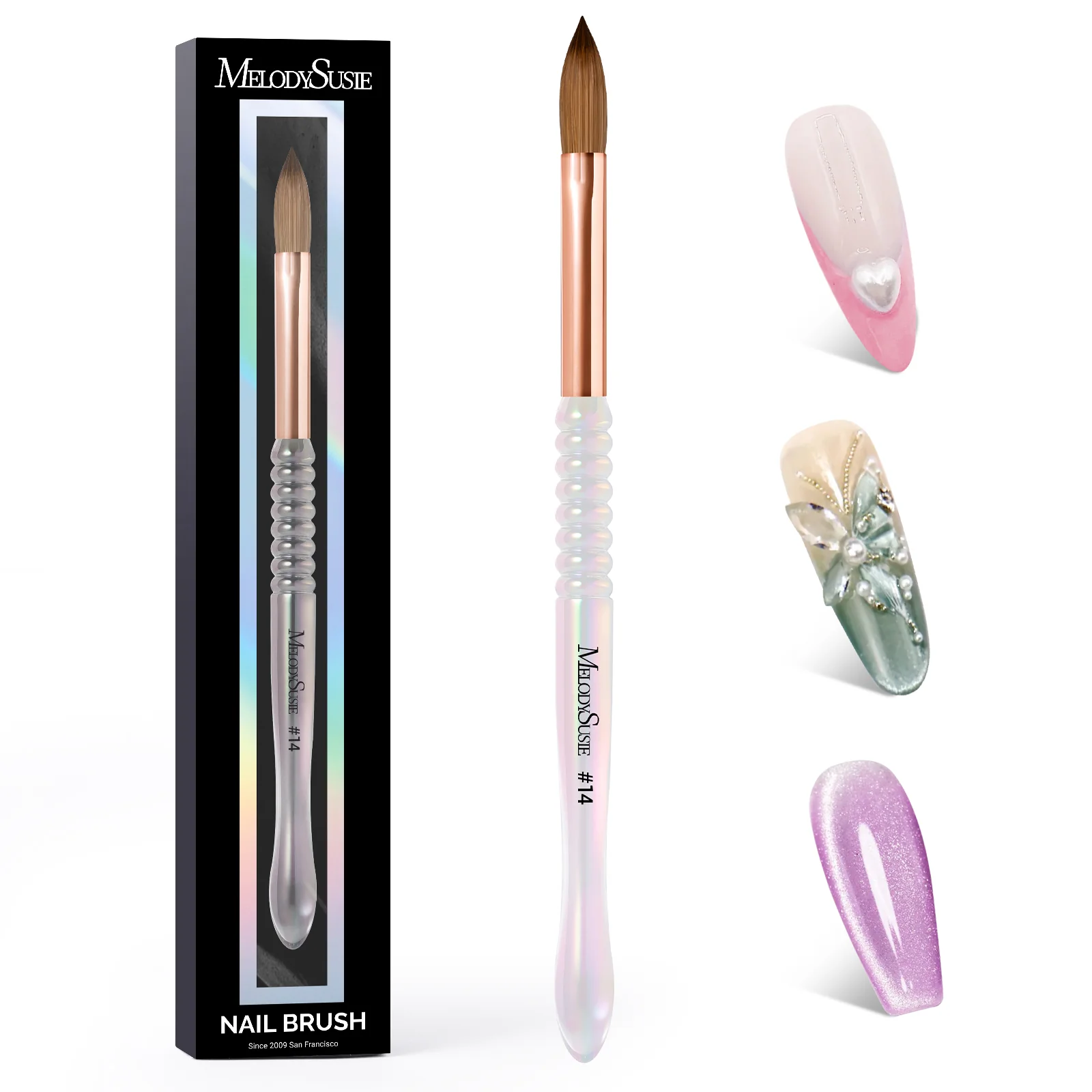 80% Kolinsky Acrylic Nail Brush - Image 10