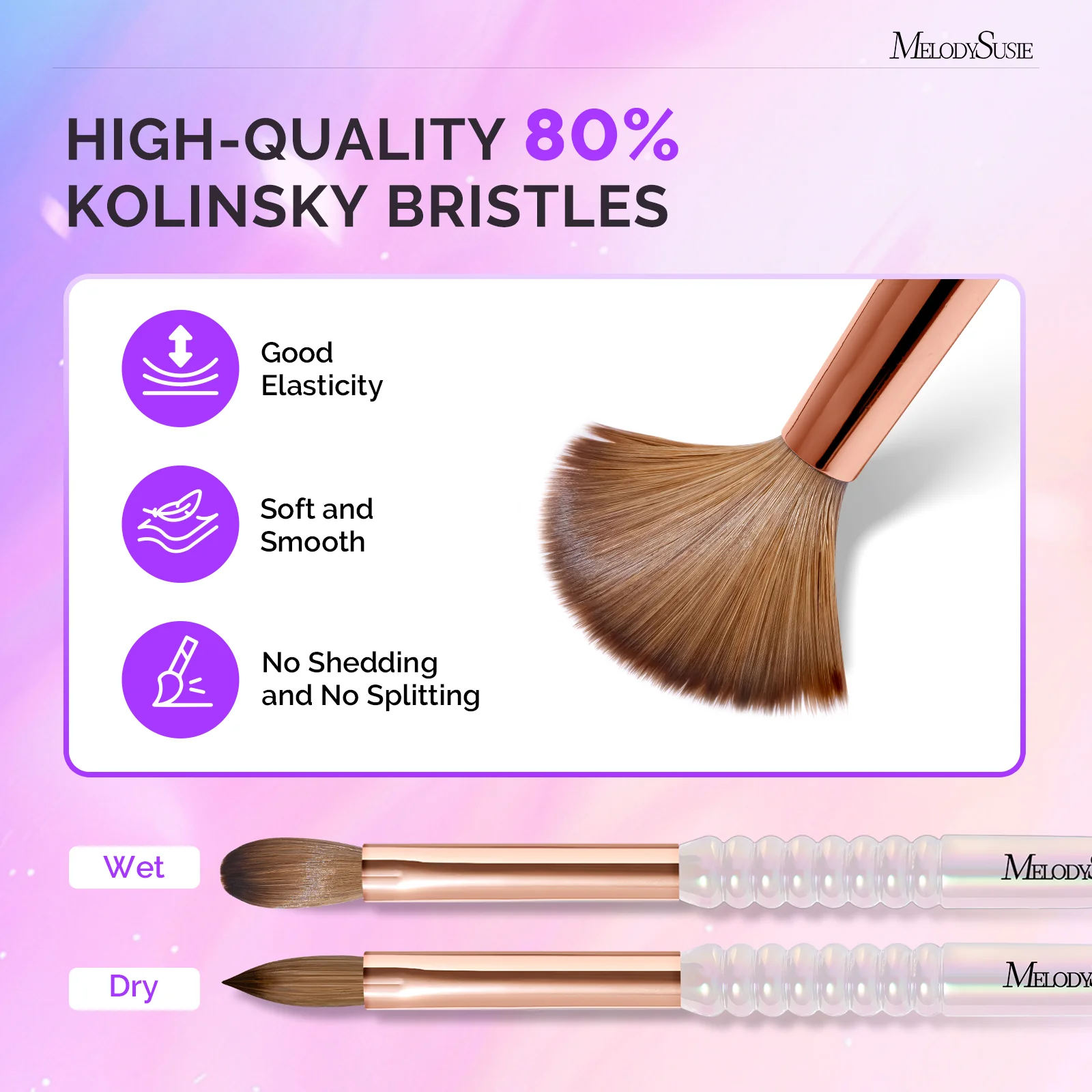 80% Kolinsky Acrylic Nail Brush - Image 4