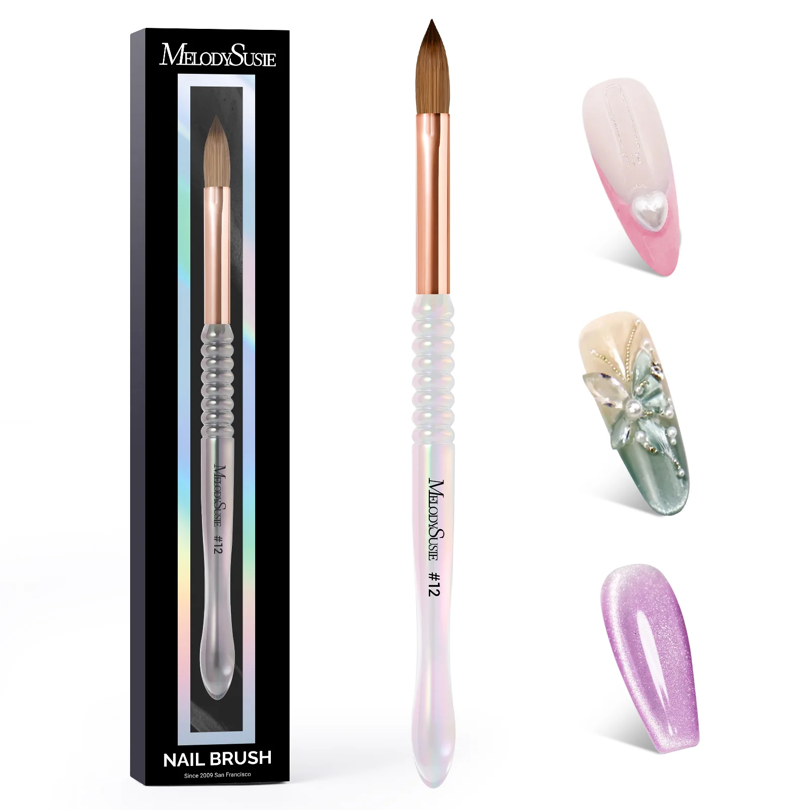 80% Kolinsky Acrylic Nail Brush - Image 9