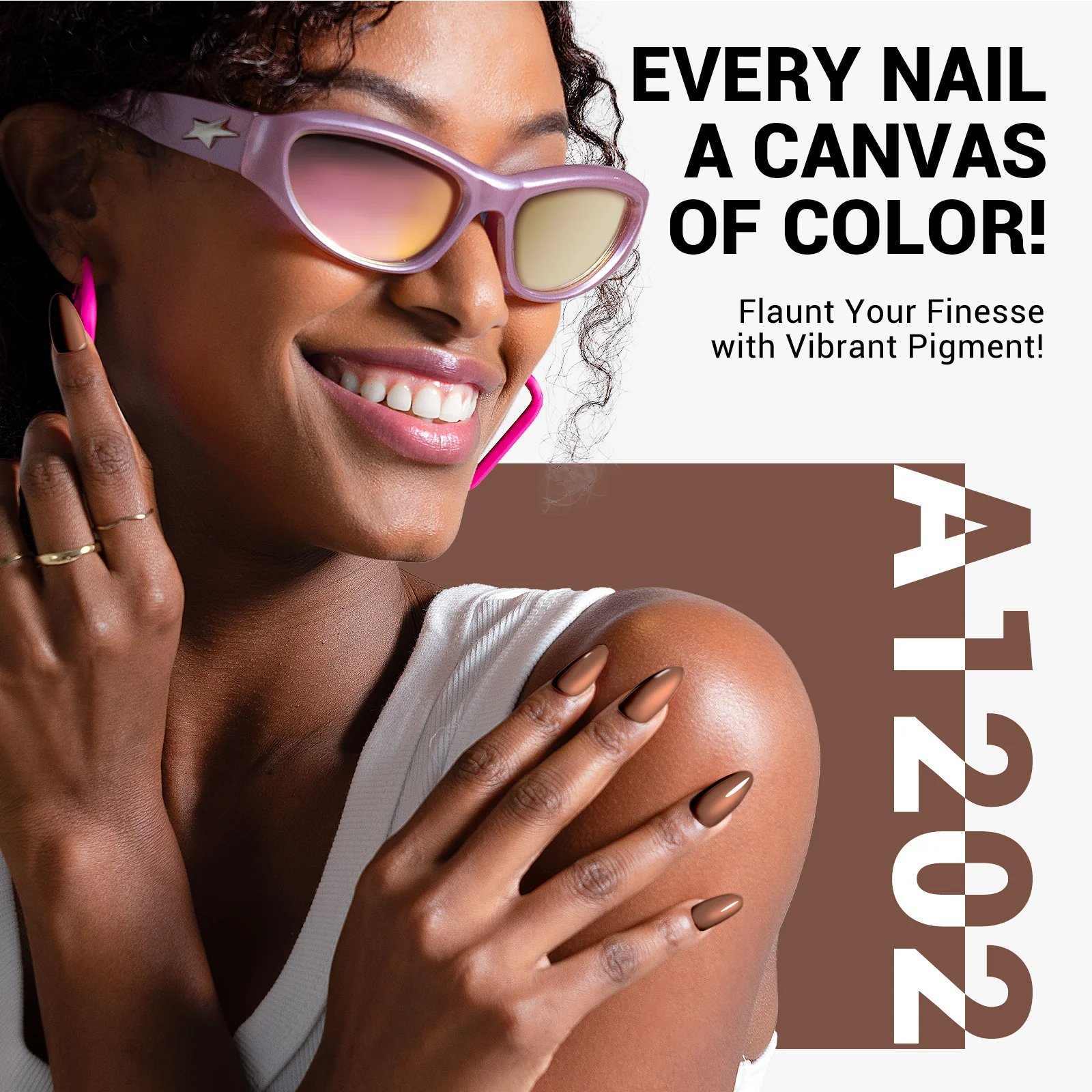 A1202 Brown - TPO-Free Thick Gel Nail Polish(15ml) - Image 4
