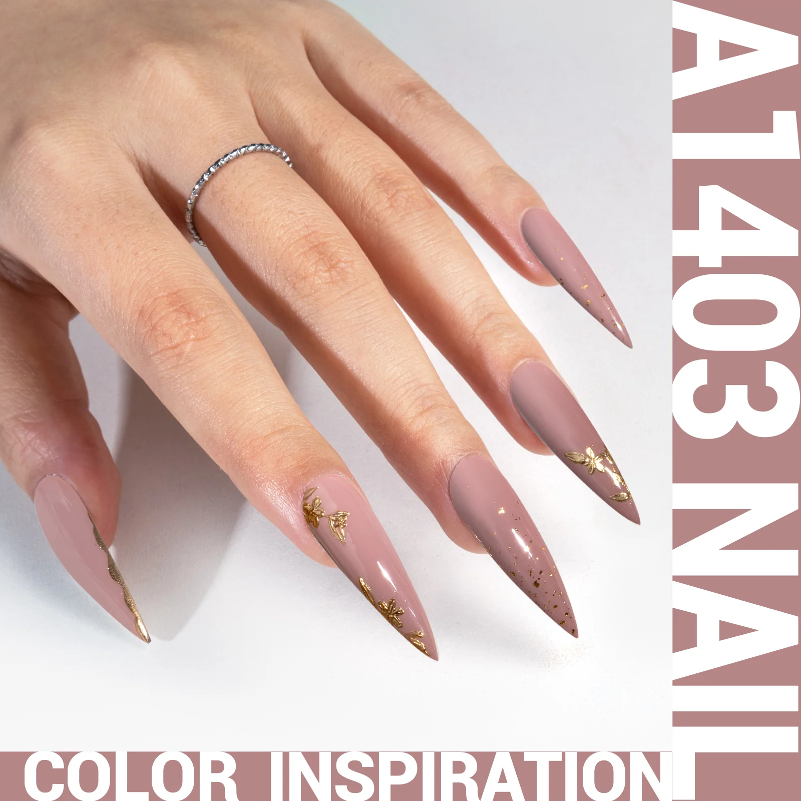 A1403 Gray Pink - TPO-Free Thick Gel Nail Polish(15ml) - Image 2