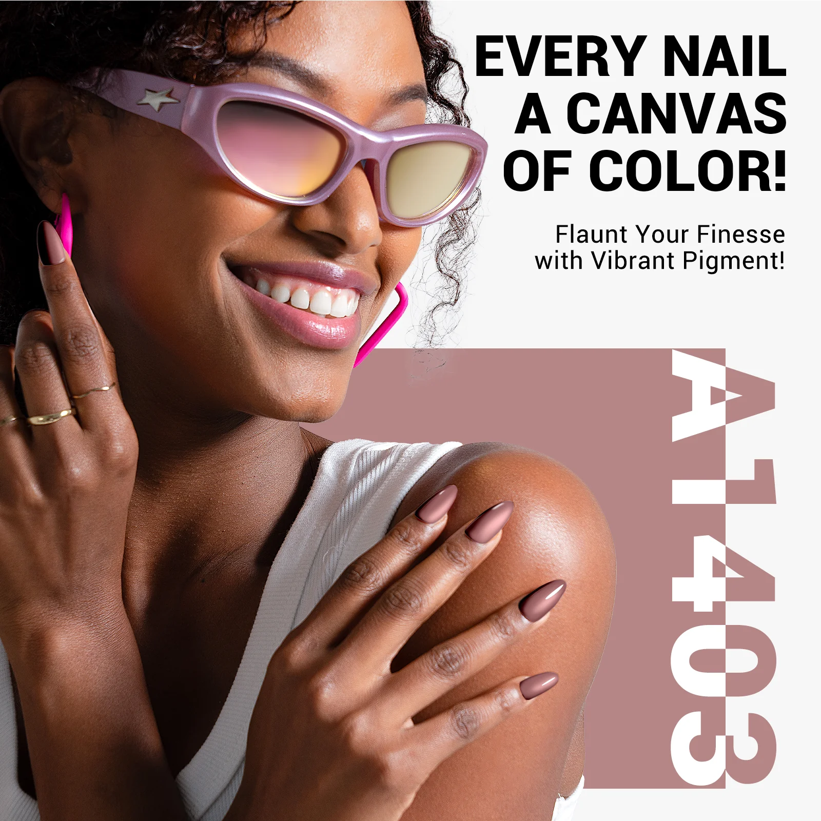 A1403 Gray Pink - TPO-Free Thick Gel Nail Polish(15ml) - Image 4