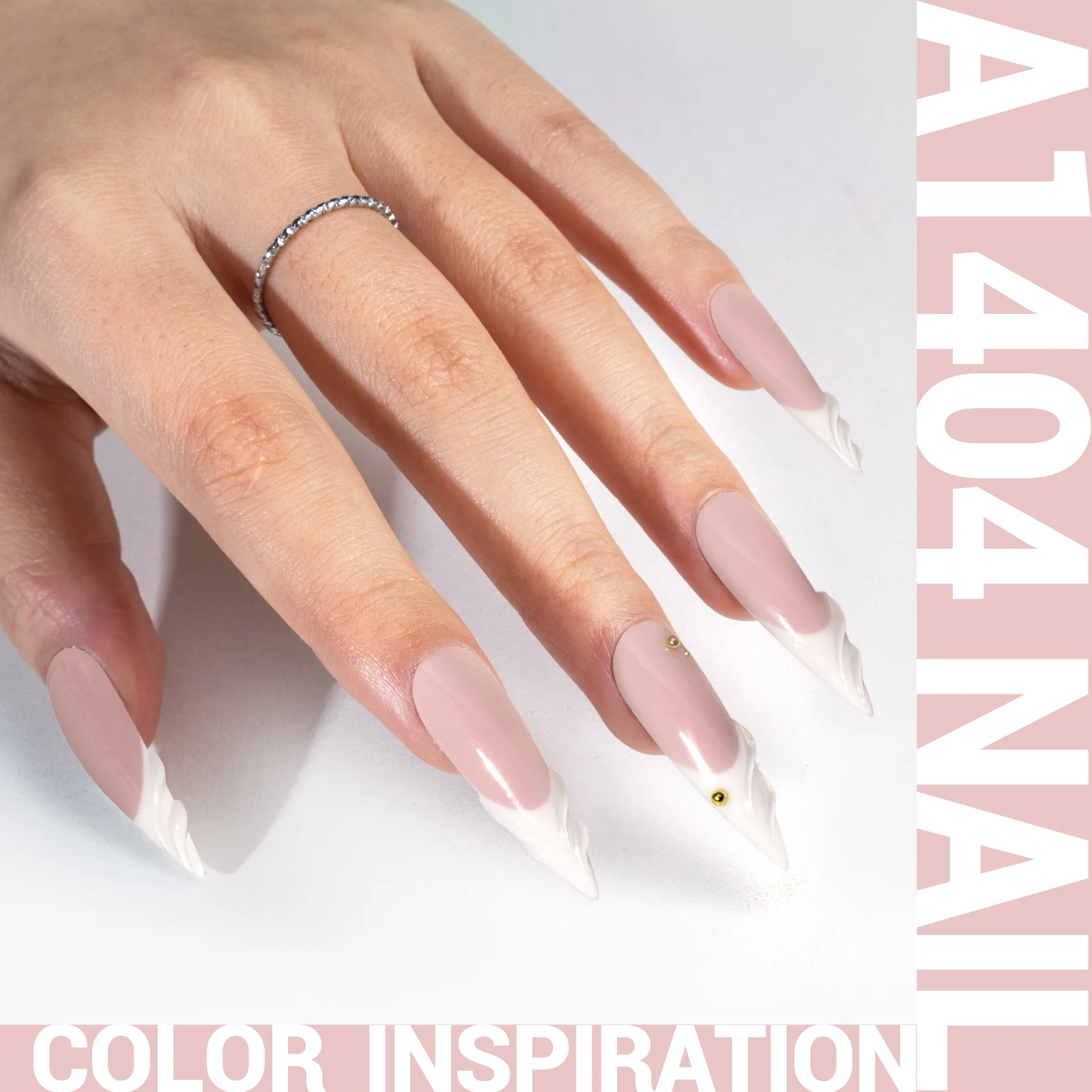A1404 Nude Pink - TPO-Free Thick Gel Nail Polish(15ml) - Image 2