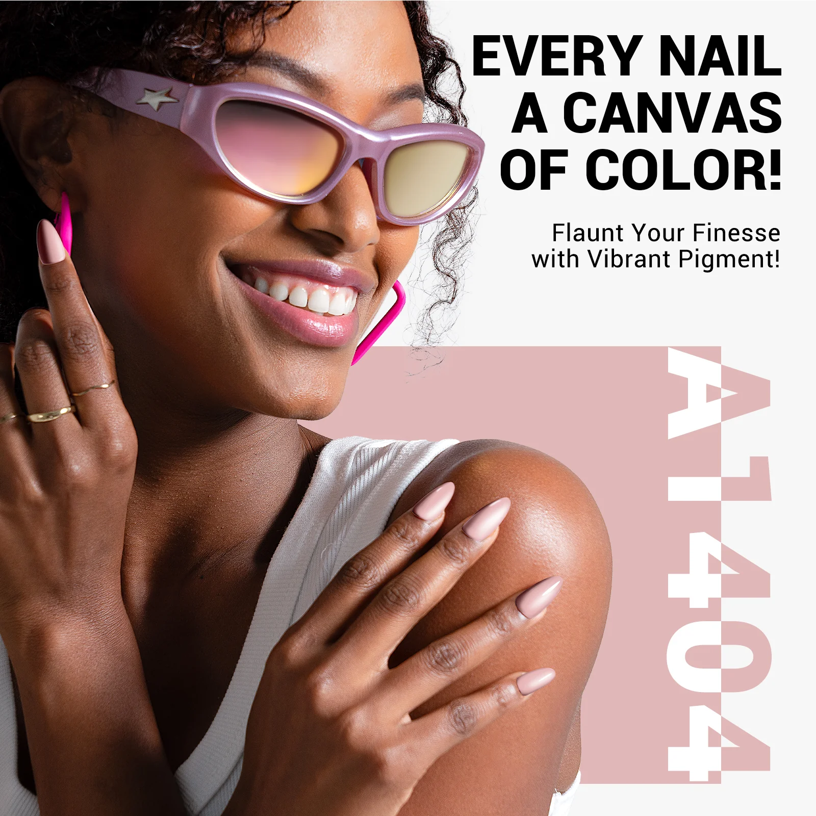 A1404 Nude Pink - TPO-Free Thick Gel Nail Polish(15ml) - Image 4