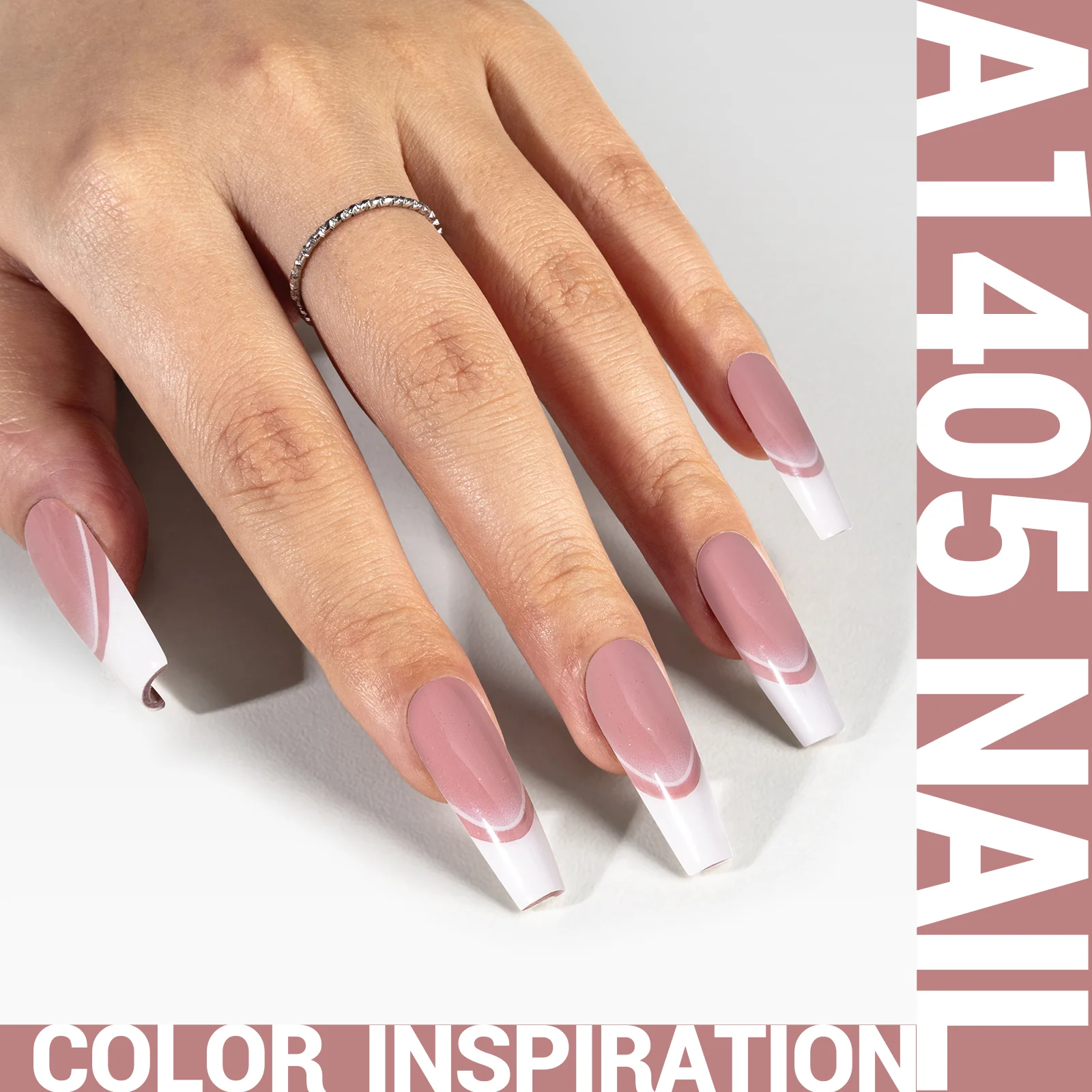 A1405 Pink - TPO-Free Thick Gel Nail Polish(15ml) - Image 2