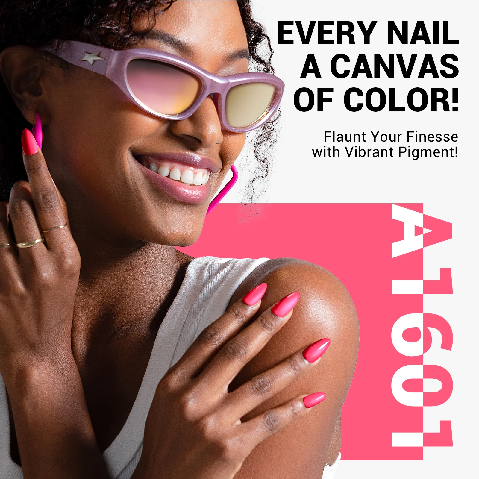 A1601 Neon Pink - TPO-Free Thick Gel Nail Polish(15ml) - Image 4