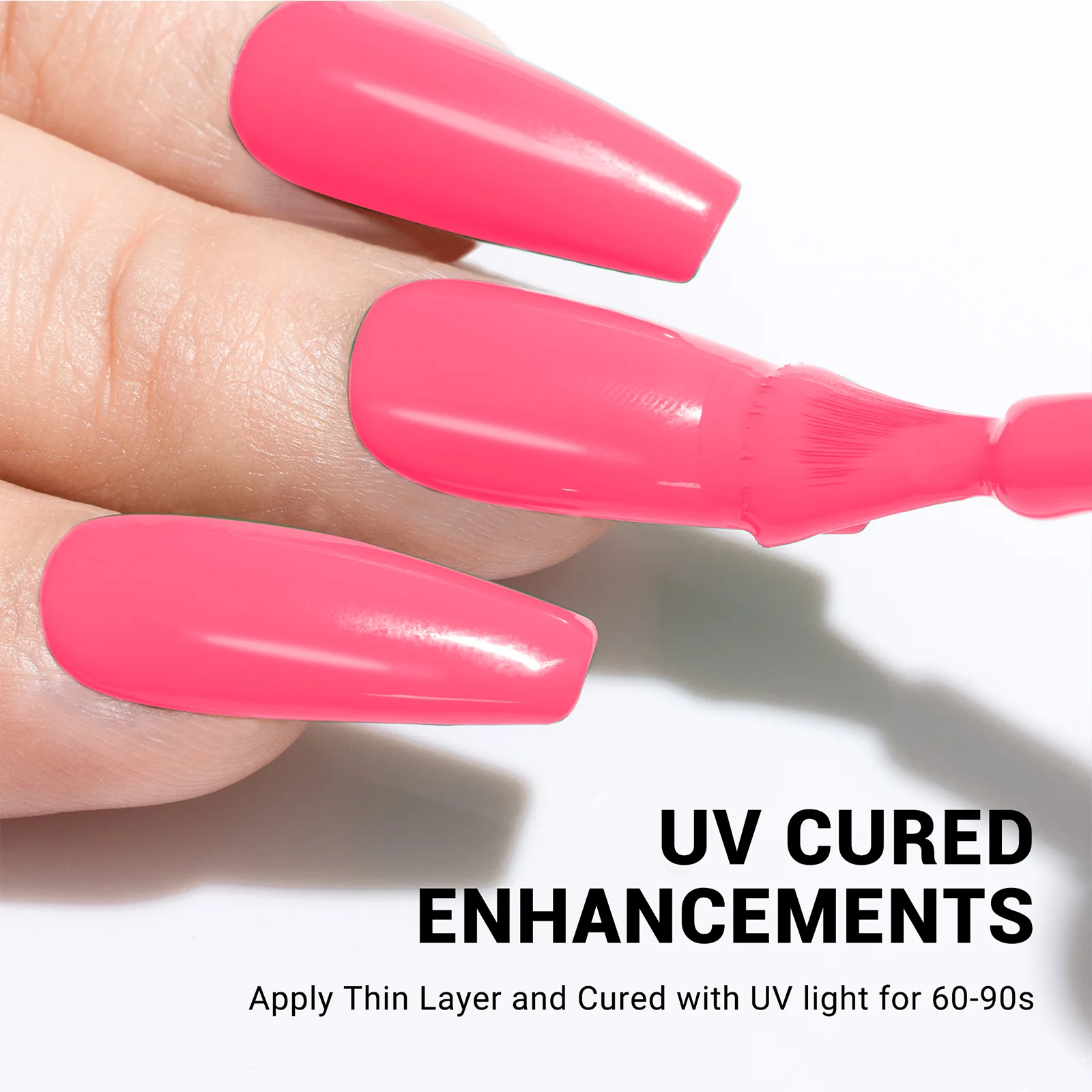 A1601 Neon Pink - TPO-Free Thick Gel Nail Polish(15ml) - Image 5