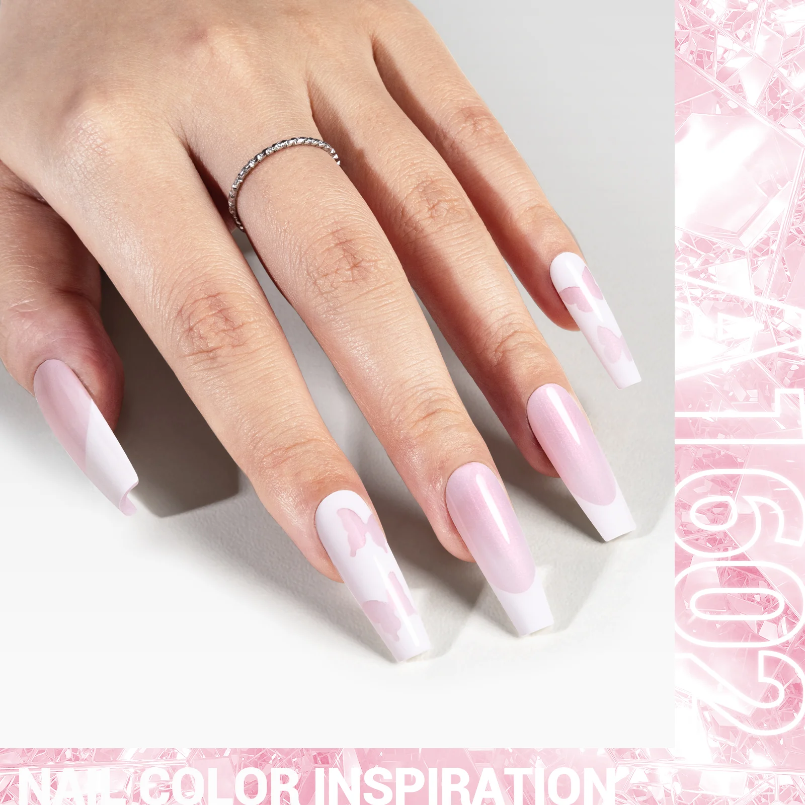 A1602 Baby Pink Shimmer - TPO-Free Thick Gel Nail Polish(15ml) - Image 2