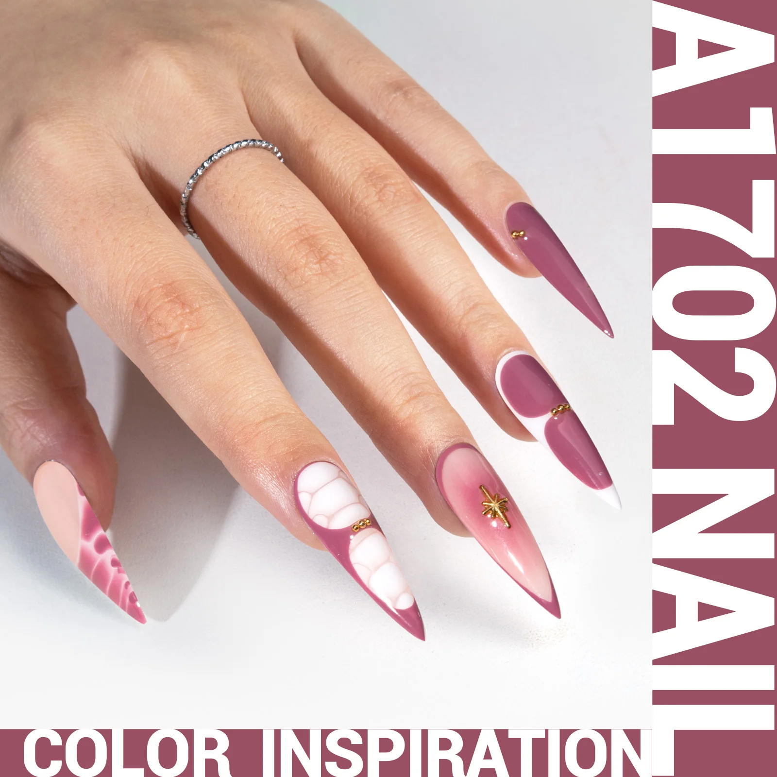 A1702 Gray Purple - TPO-Free Thick Gel Nail Polish(15ml) - Image 2