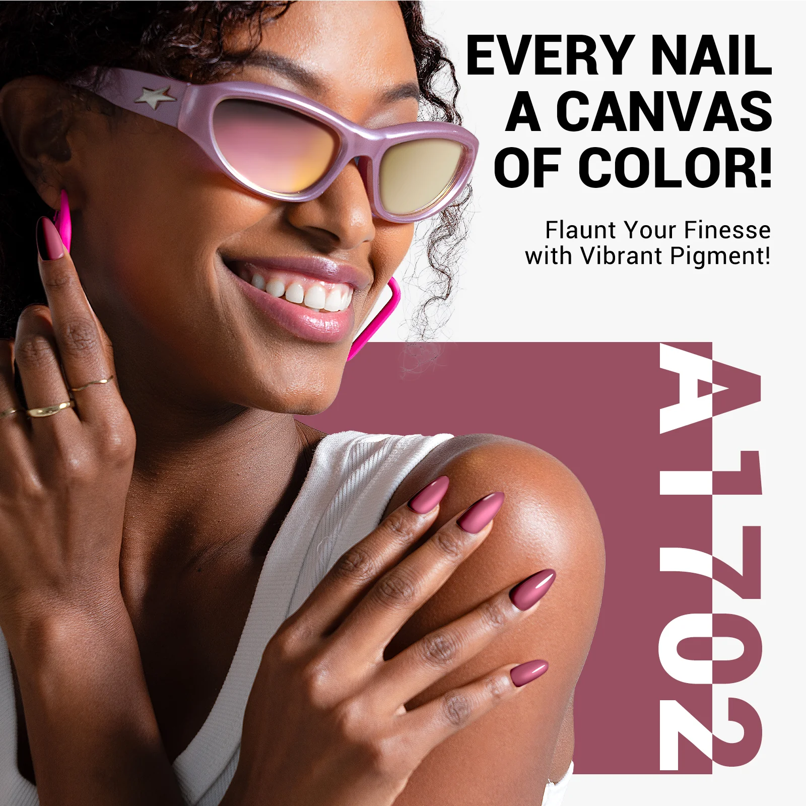 A1702 Gray Purple - TPO-Free Thick Gel Nail Polish(15ml) - Image 4