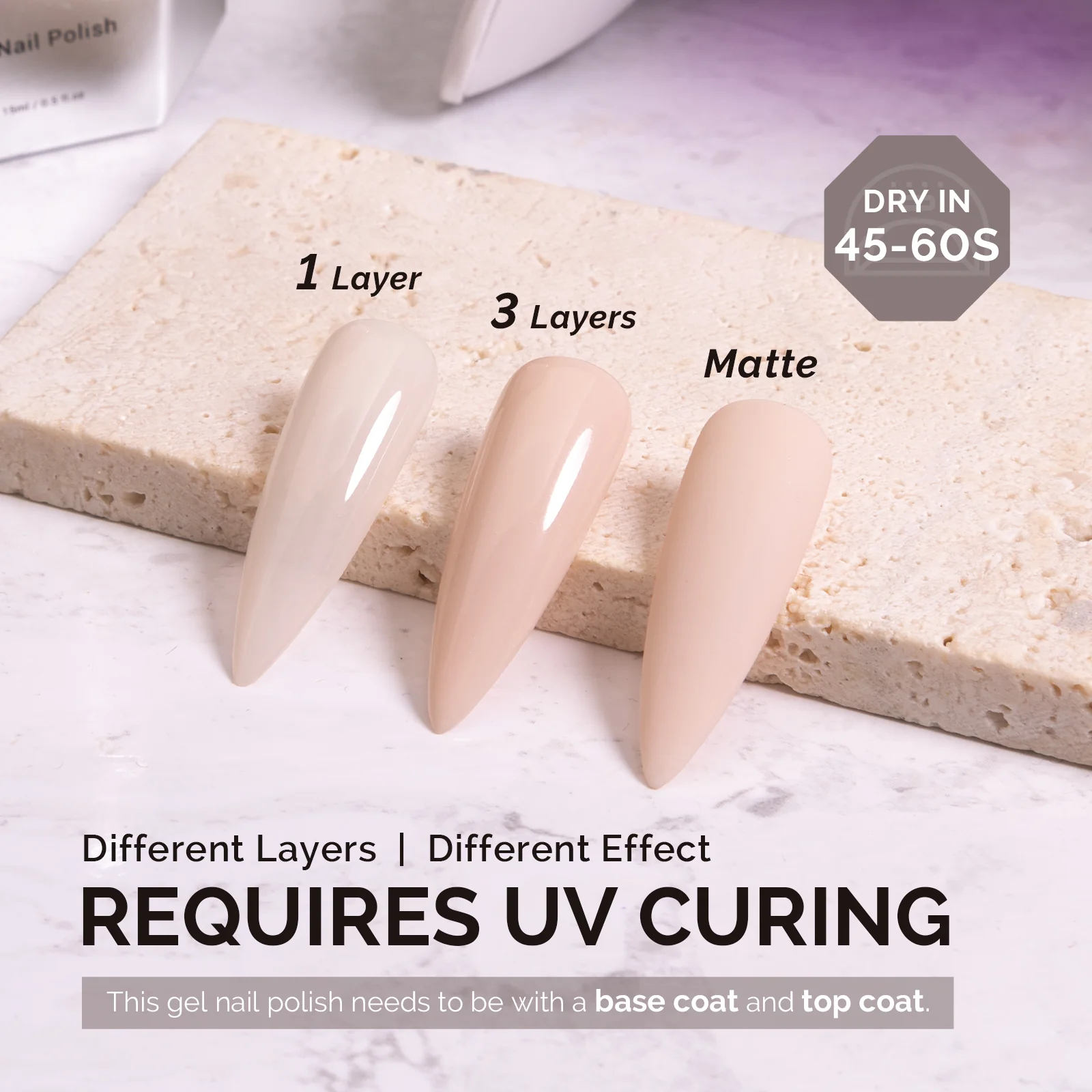 A2403 Pale Petal - TPO-Free Faster UV Curing Gel Nail Polish(15ml) - Image 3