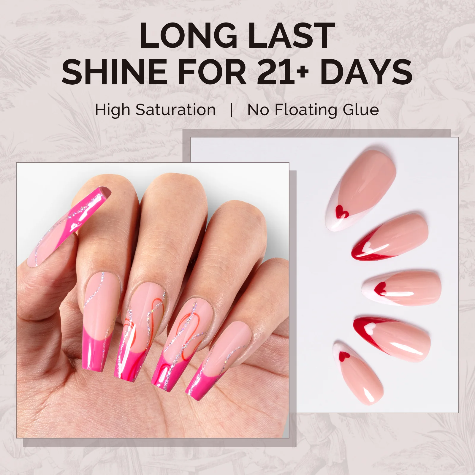 A2404 Pink Hibiscus - TPO-Free Faster UV Curing Gel Nail Polish(15ml) - Image 4