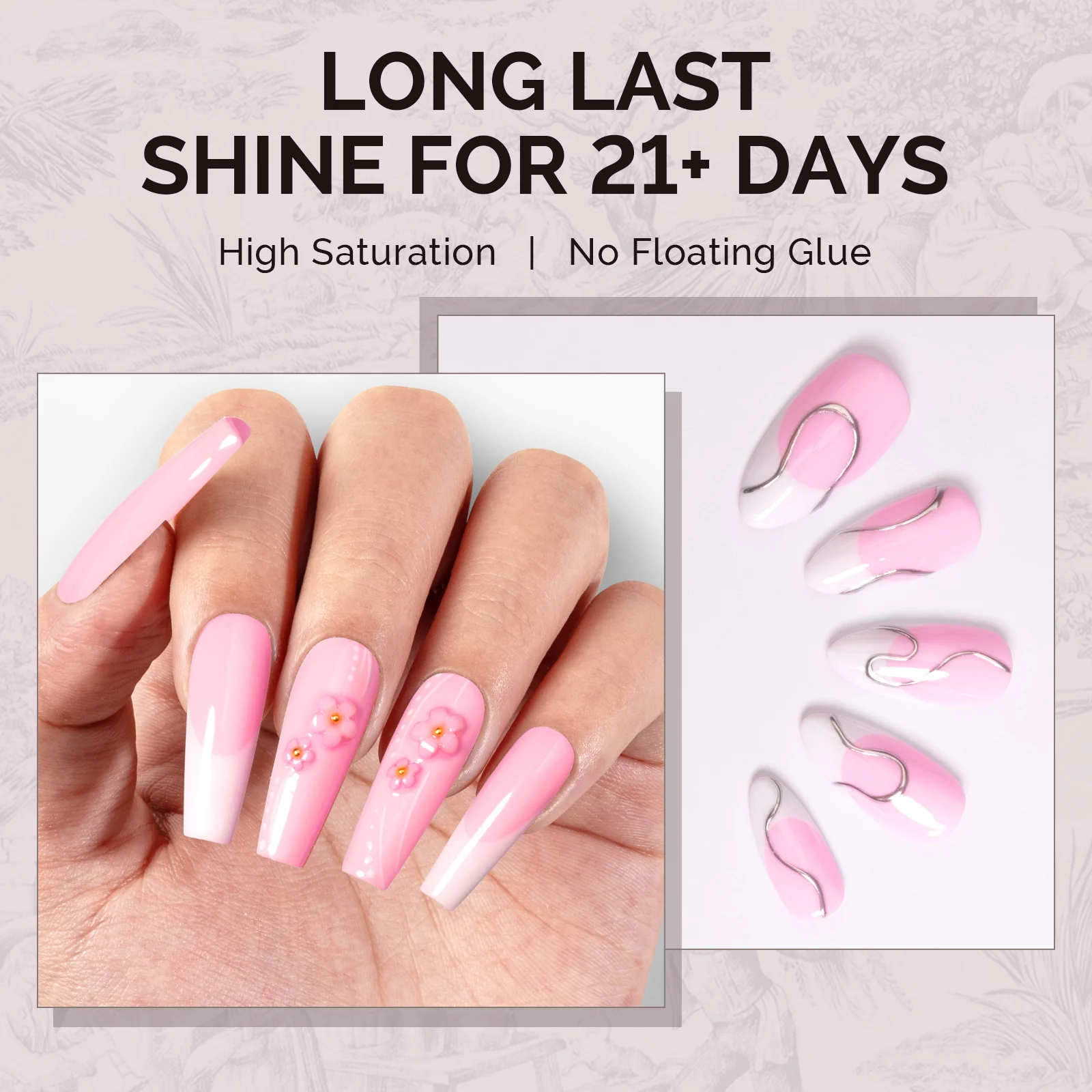 A2604 Bright Pink - TPO-Free Faster UV Curing Gel Nail Polish(15ml) - Image 4