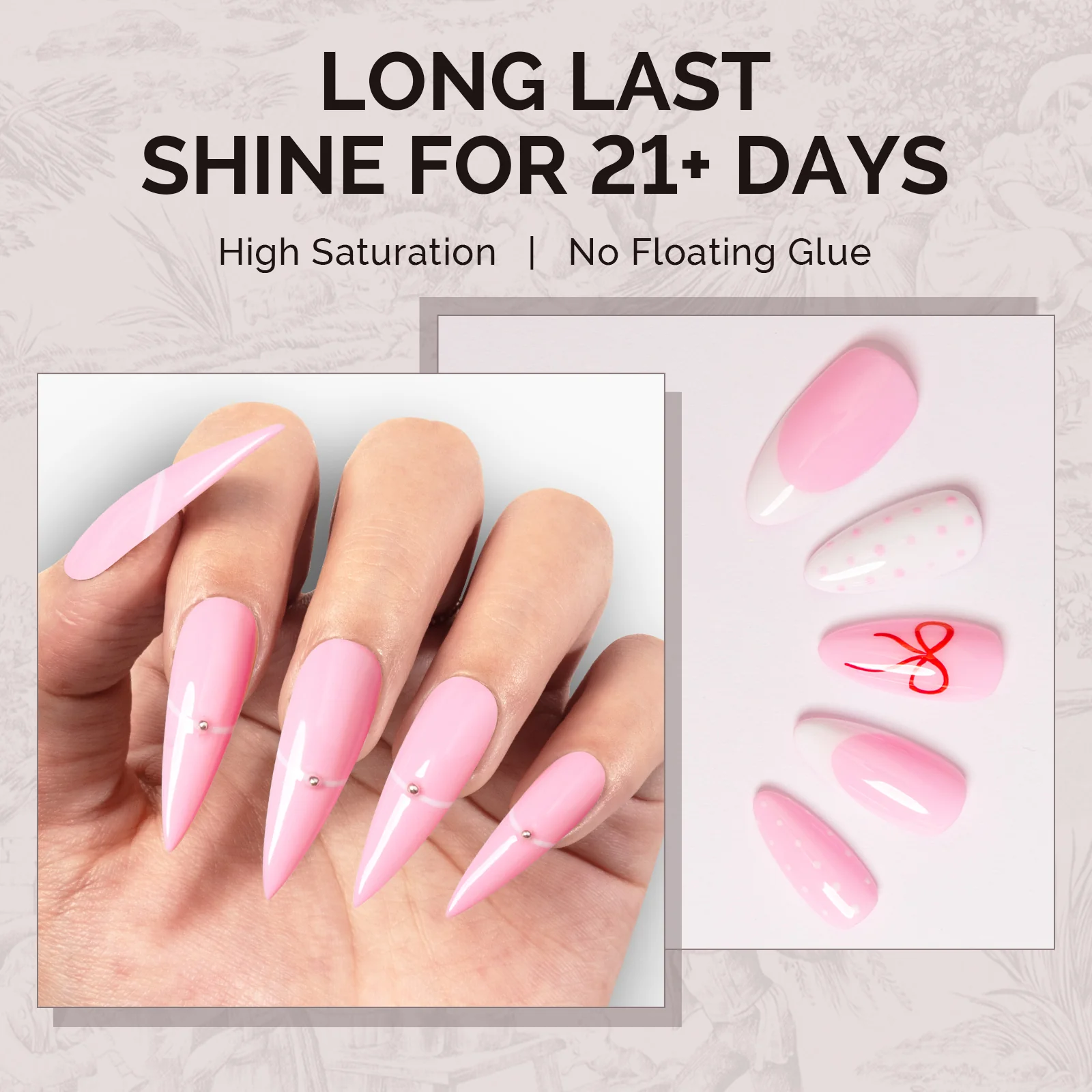A2605 Party Streamer Pink - TPO-Free Faster UV Curing Gel Nail Polish(15ml) - Image 4