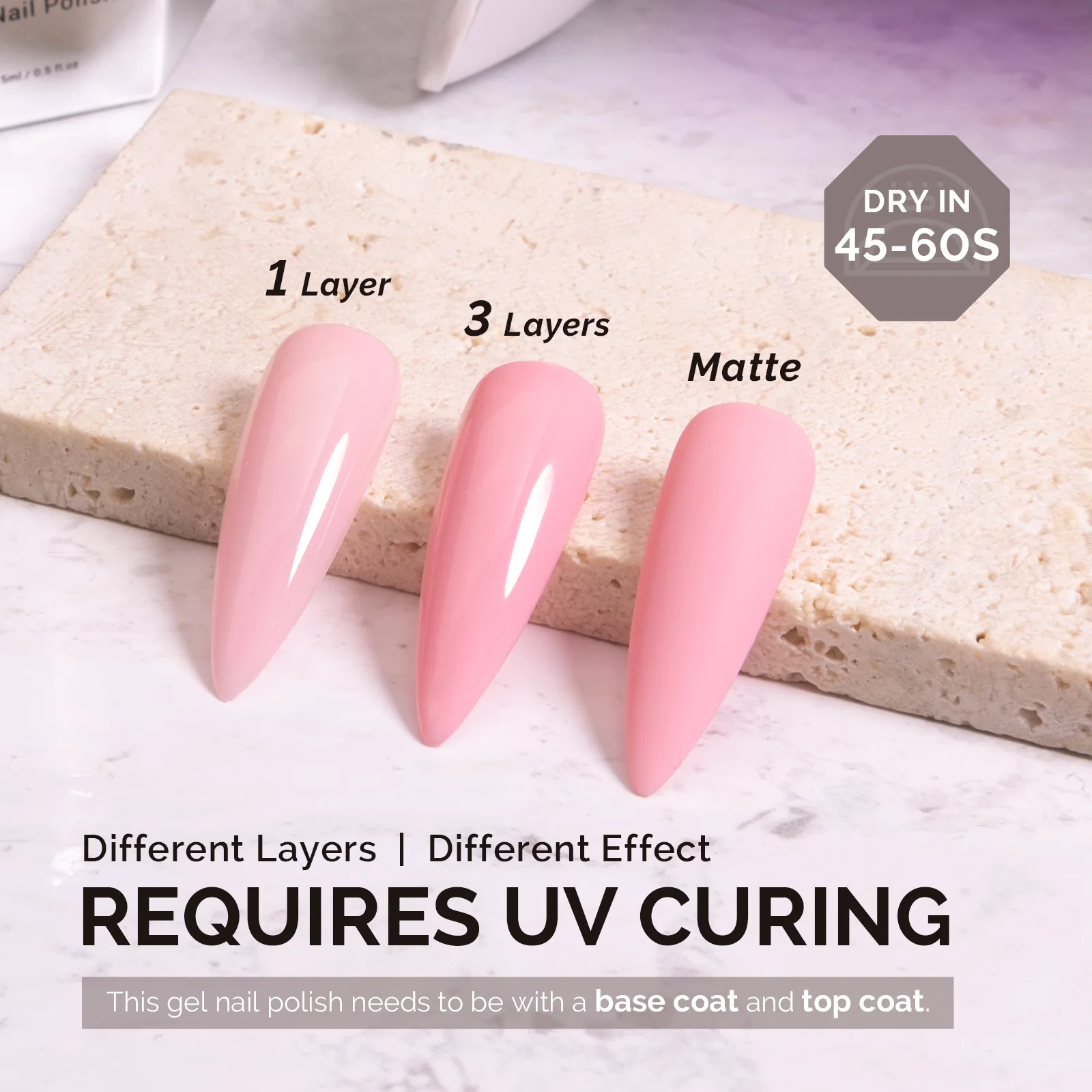 A2606 Misted Rose - TPO-Free Faster UV Curing Gel Nail Polish(15ml) - Image 3
