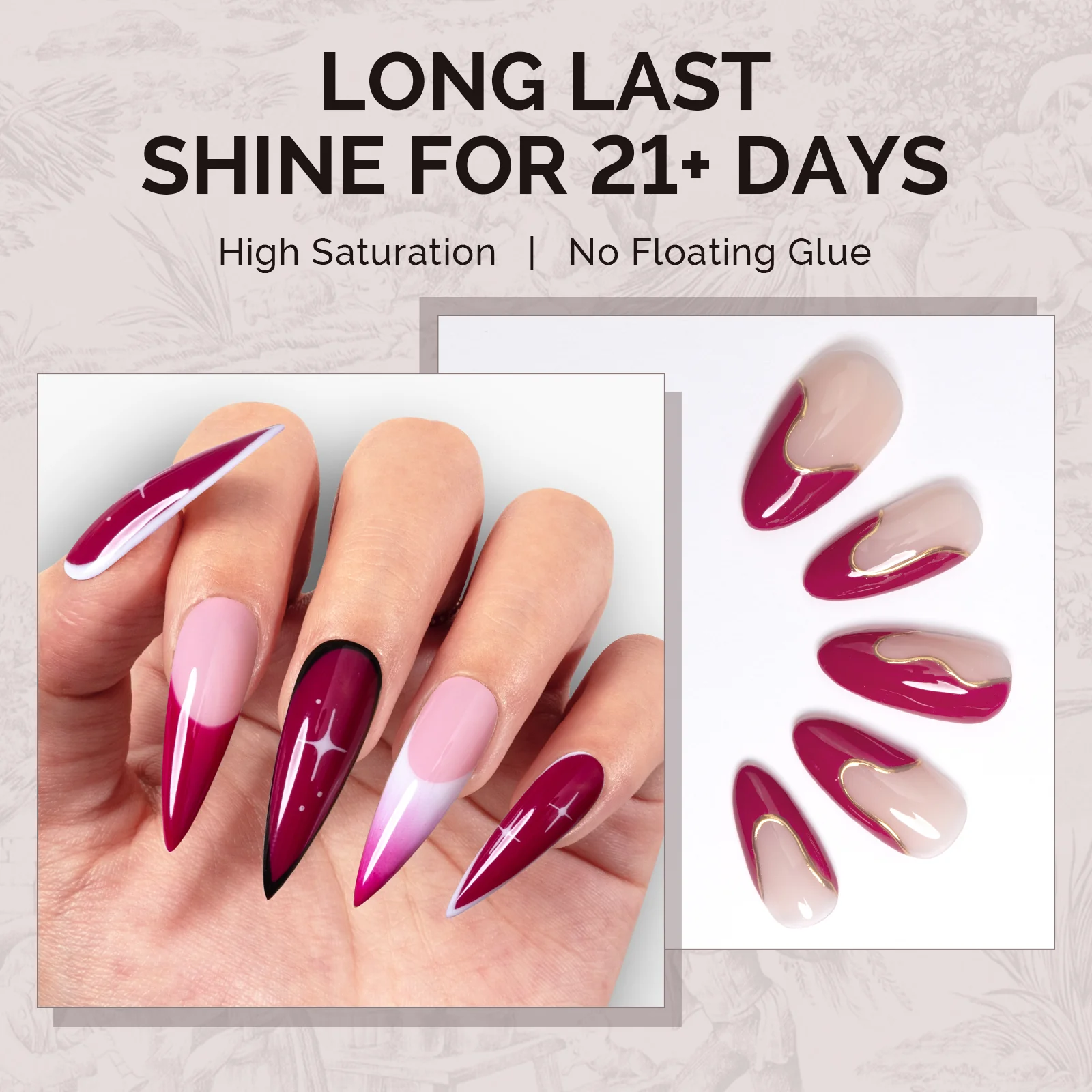 A2701 Confetti Glow Pink - TPO-Free Faster UV Curing Gel Nail Polish(15ml) - Image 4