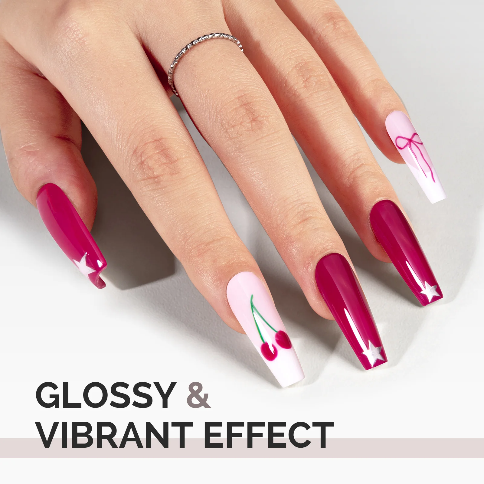 A2701 Confetti Glow Pink - TPO-Free Faster UV Curing Gel Nail Polish(15ml) - Image 5