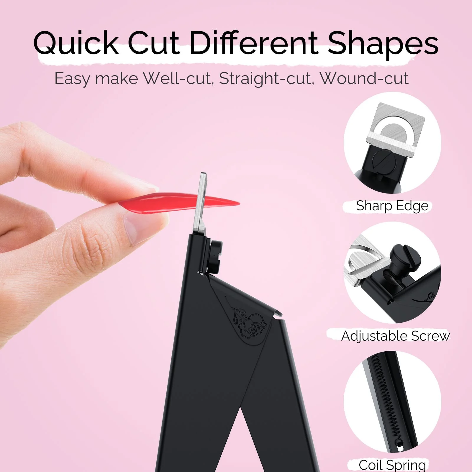 Acrylic Nail Clippers 4 in 1 Kit-Black - Image 4