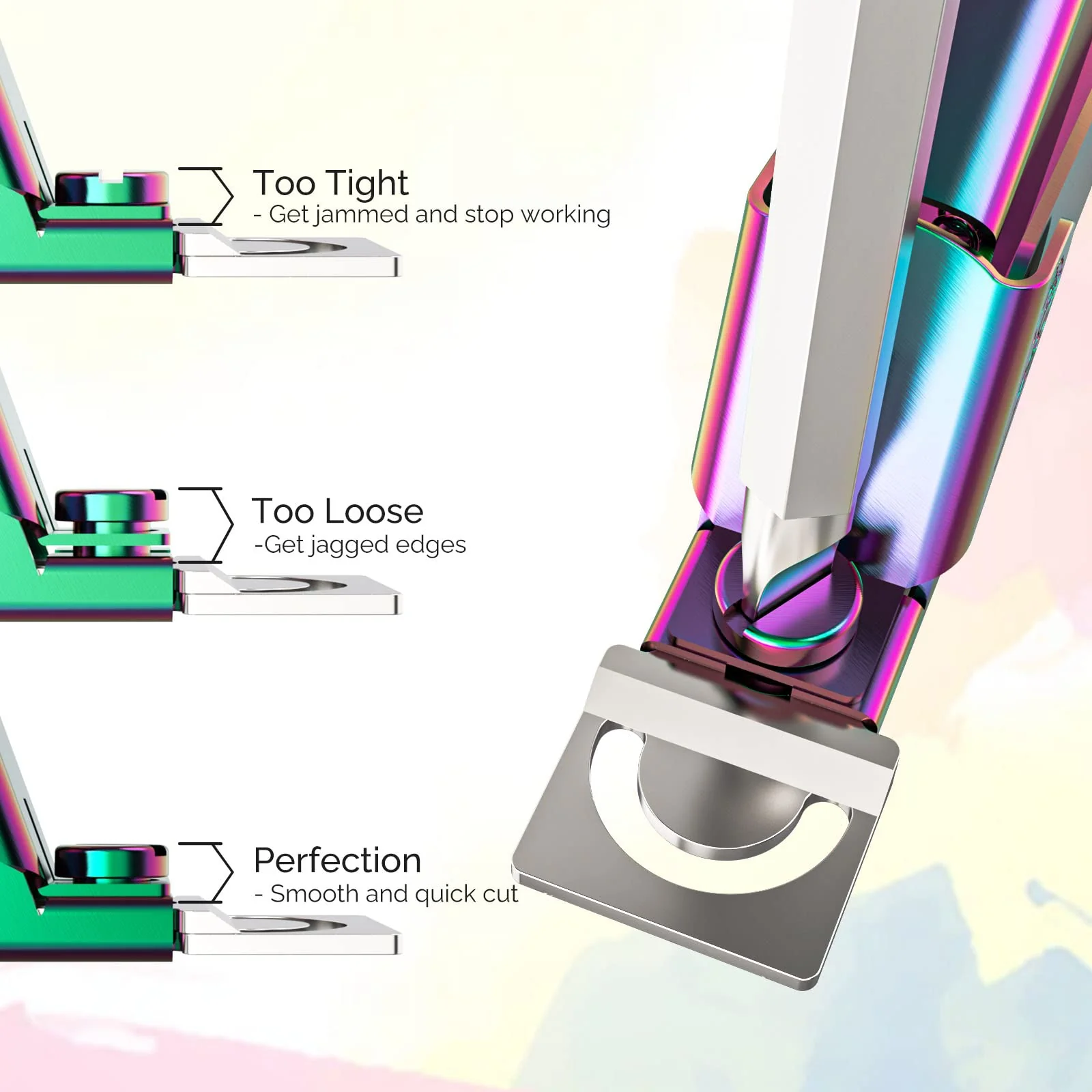 Acrylic Nail Clippers 4 in 1 Kit-Rainbow - Image 5