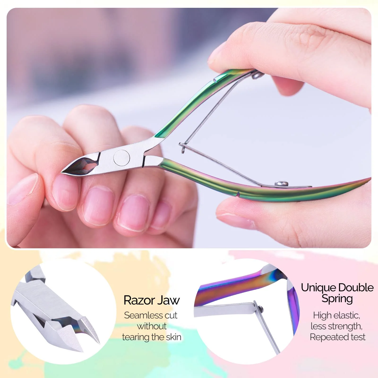 Acrylic Nail Clippers 4 in 1 Kit-Rainbow - Image 6