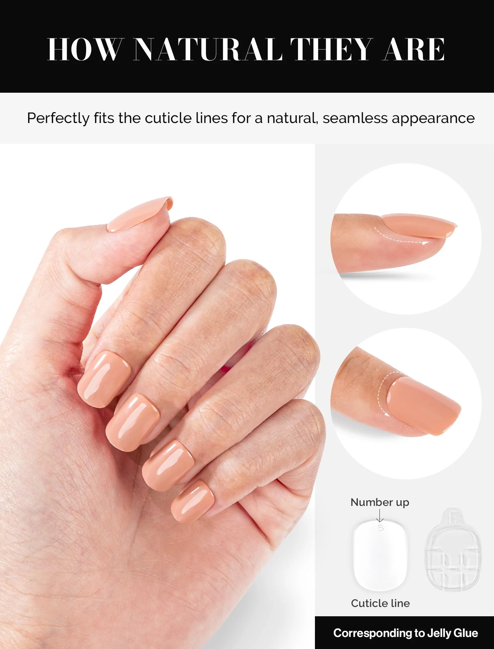 Acrylic Press On Nails - Short Square Nude Pink (US ONLY) - Image 5