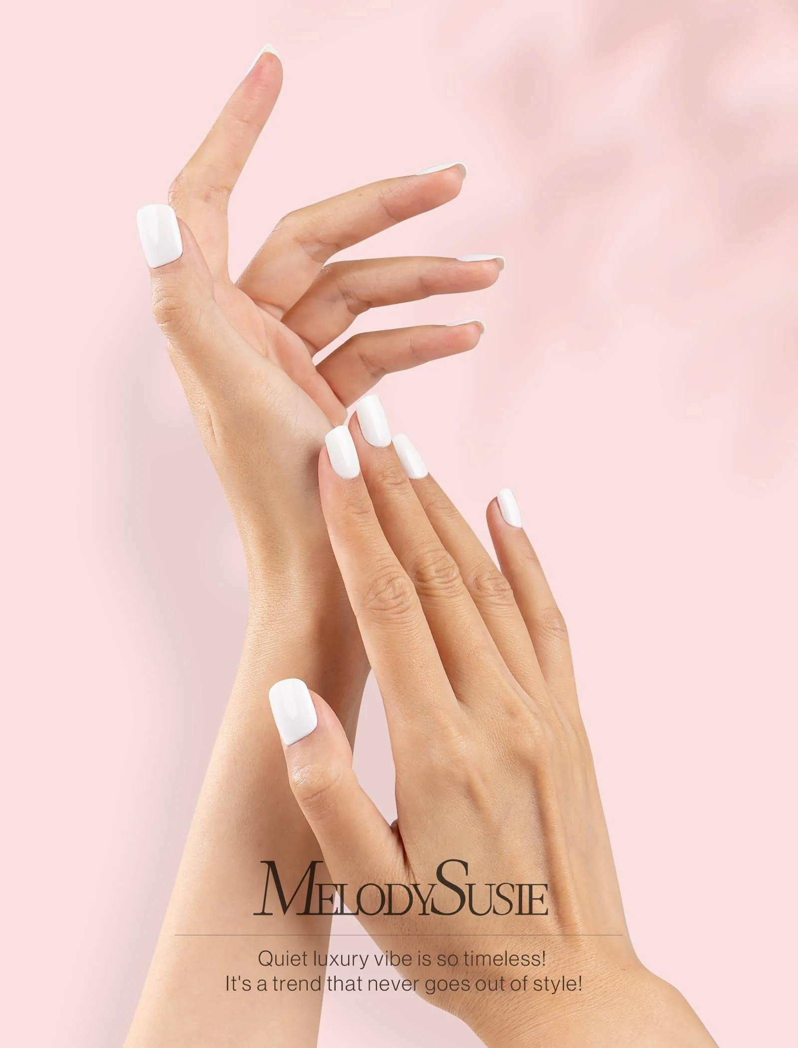 Acrylic Press On Nails - Short Square Pure White (US ONLY) - Image 5
