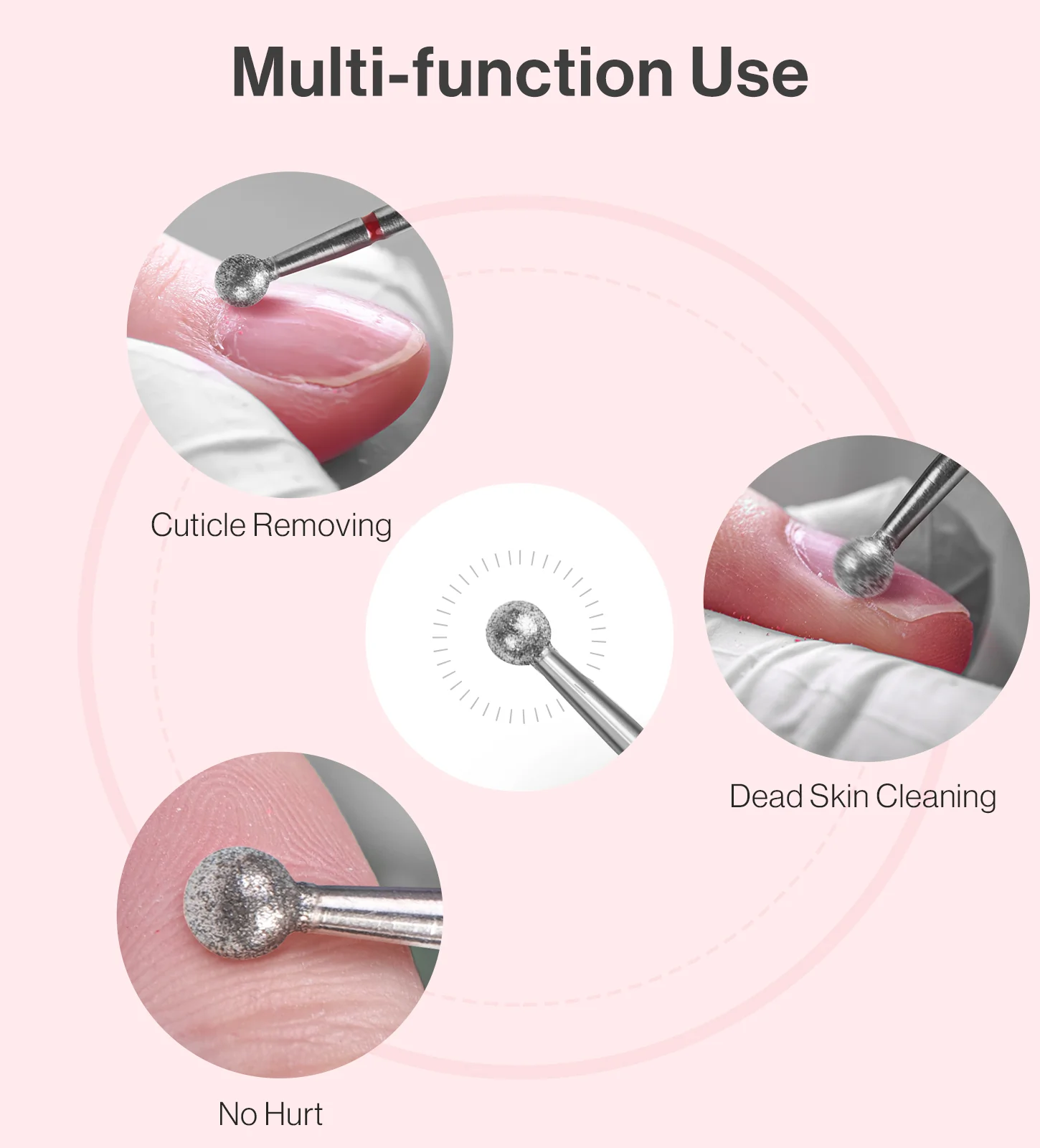 Ball Shape Carbide Diamond Under Nail Cleaner Nail Drill Bit - Image 4