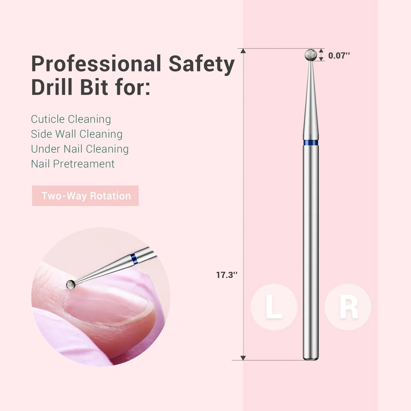 Ball Shape Cuticle Clean Carbide Diamond Nail Drill Bit - Image 3