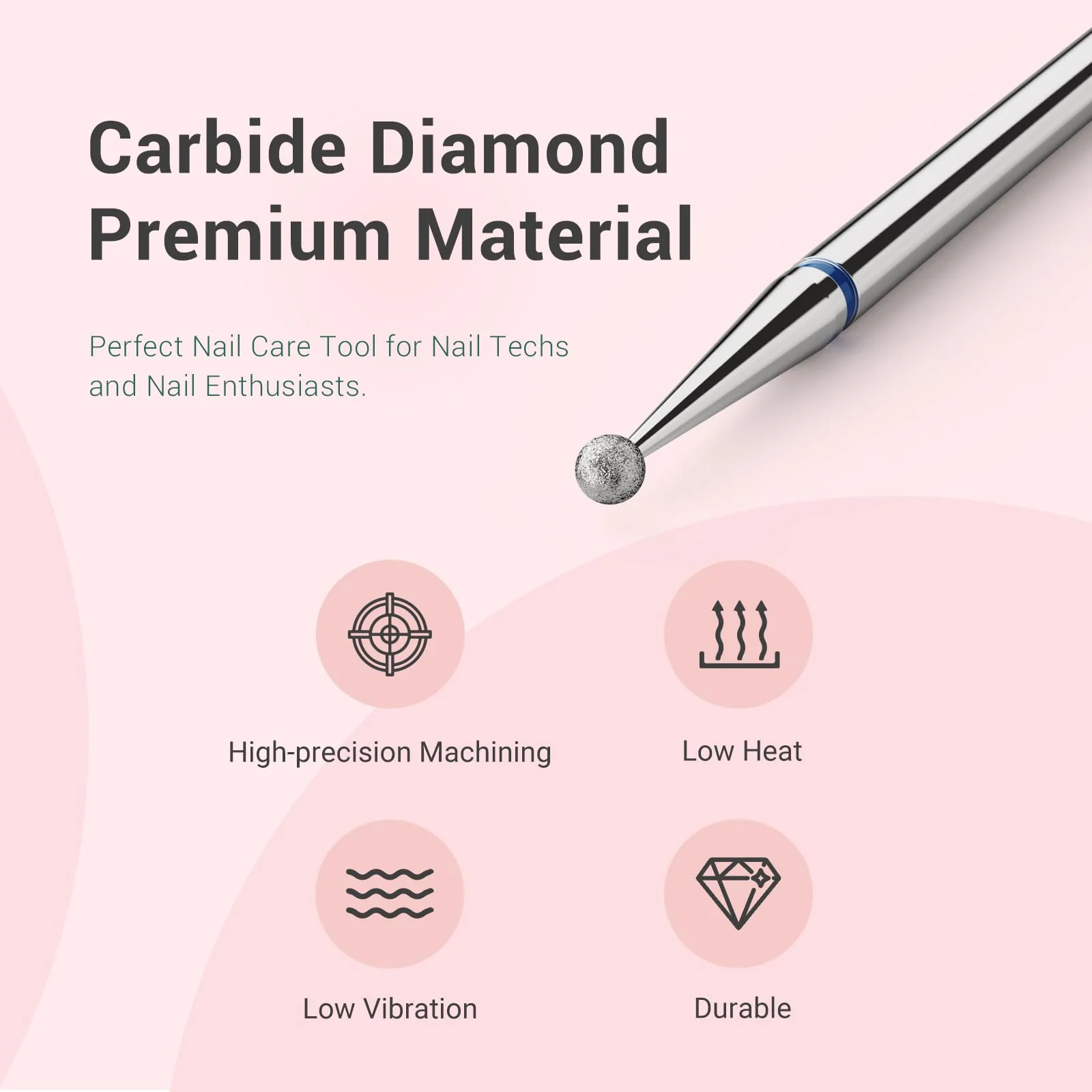 Ball Shape Cuticle Clean Carbide Diamond Nail Drill Bit - Image 4