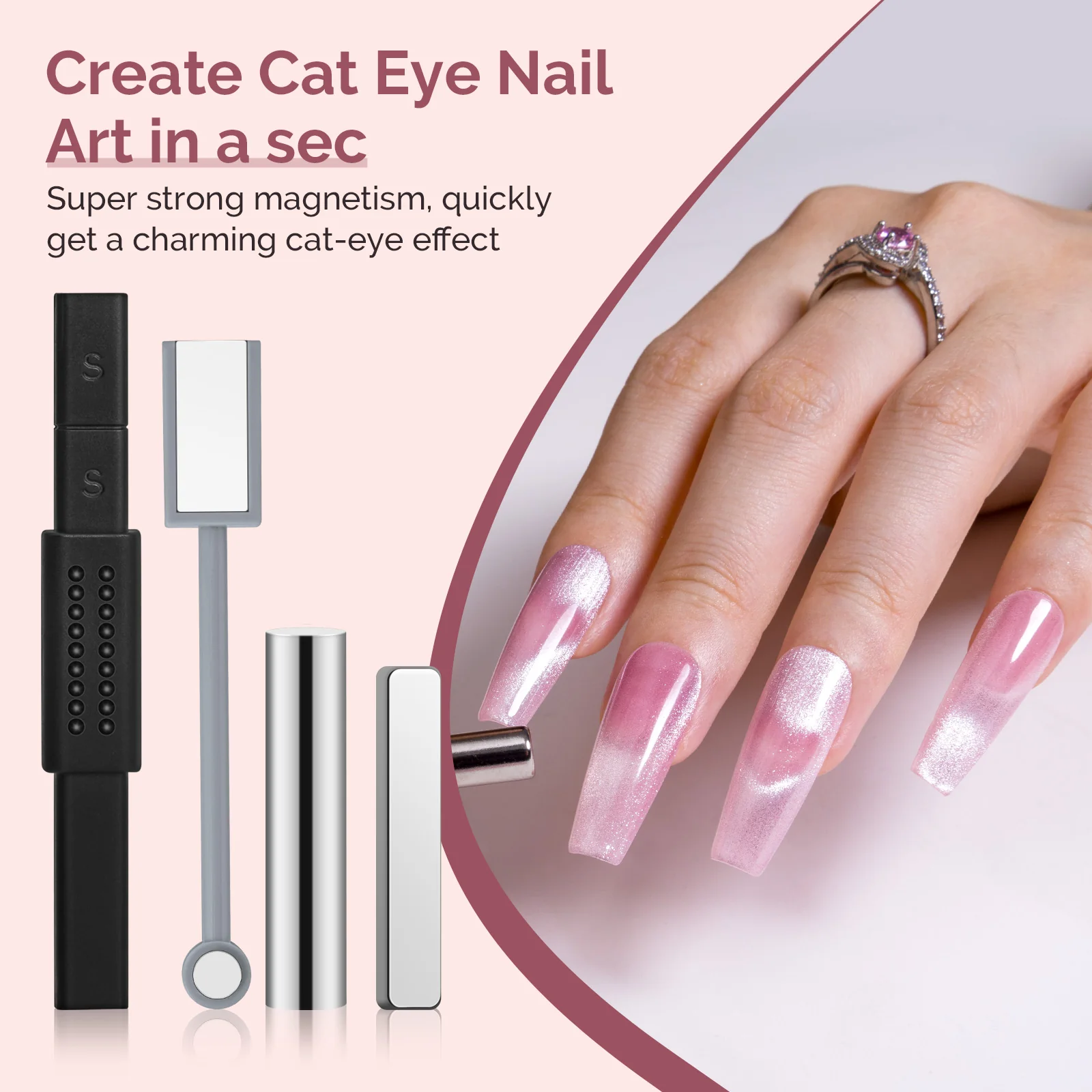 Cat Eye Gel Nail Polish Magnets Set 11 Pcs - Image 2