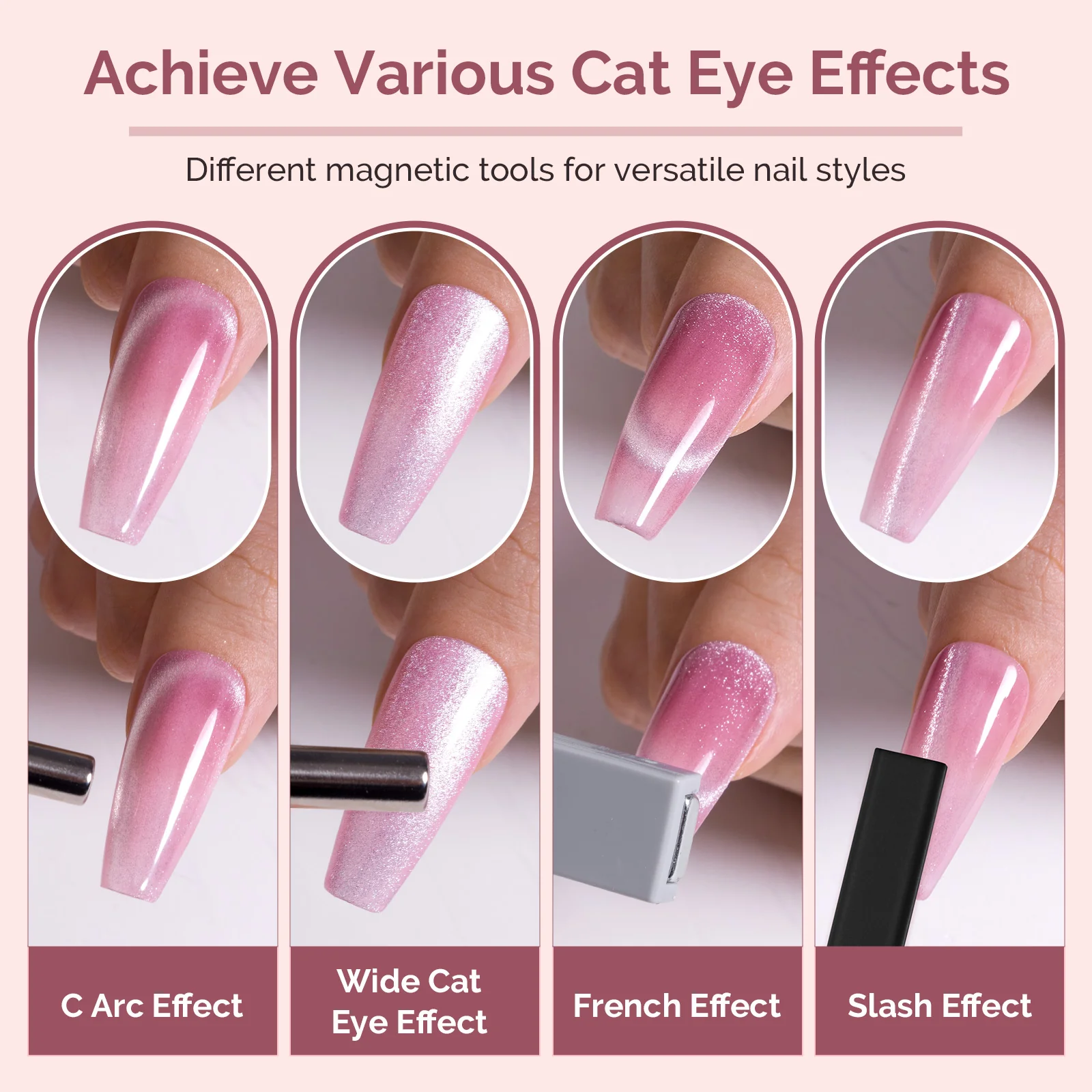 Cat Eye Gel Nail Polish Magnets Set 11 Pcs - Image 3