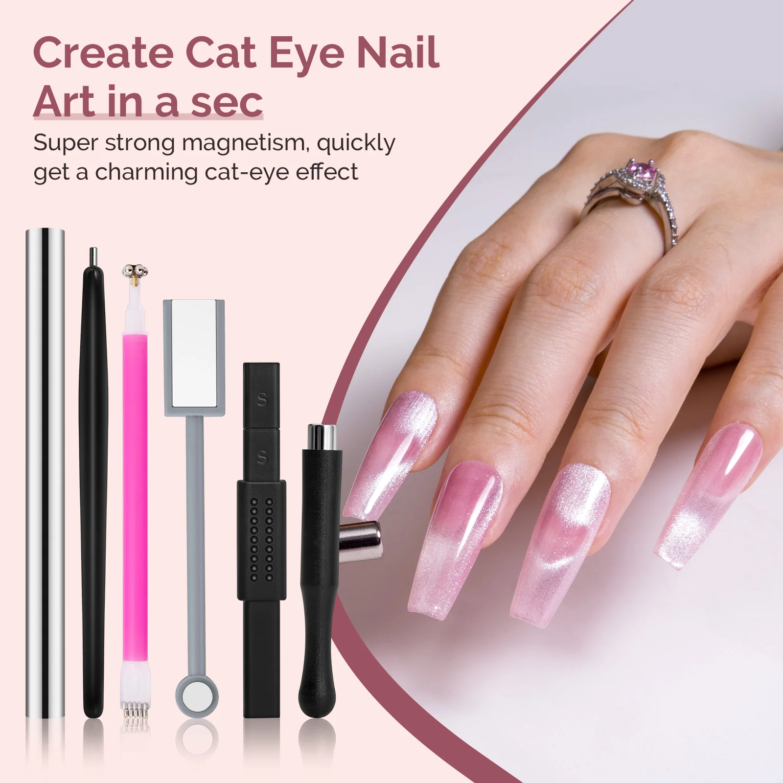 Cat Eye Gel Nail Polish Magnets Set 12 Pcs - Image 2