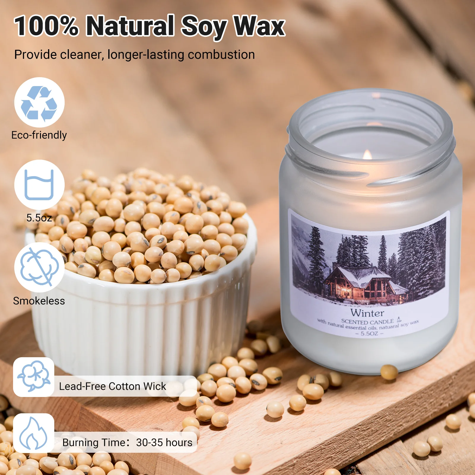 Christmas Holidays Gift Seasonal Scented Candle Set - Image 3