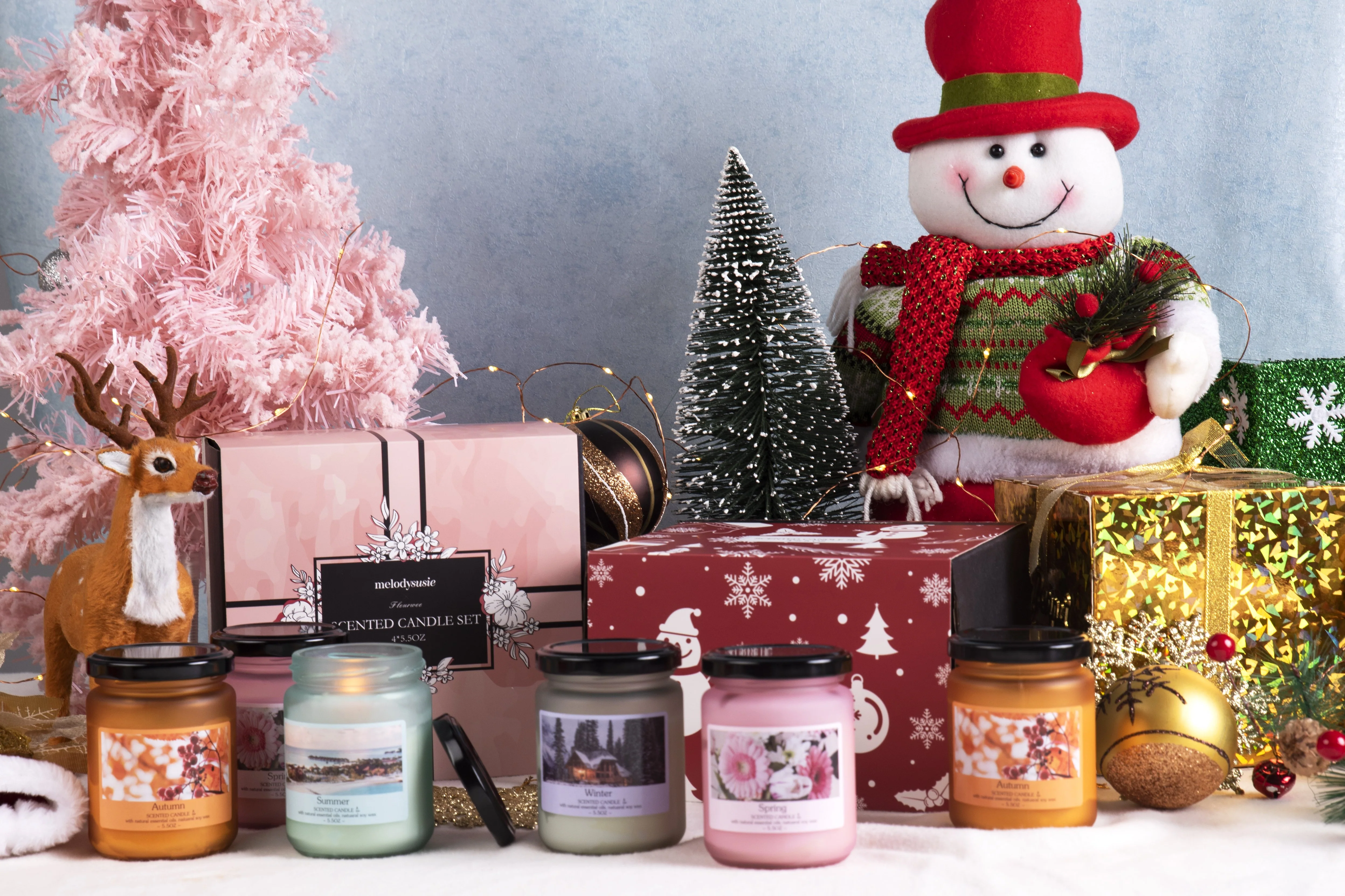 Christmas Seasonal Scented Candle Gift Set - Image 2