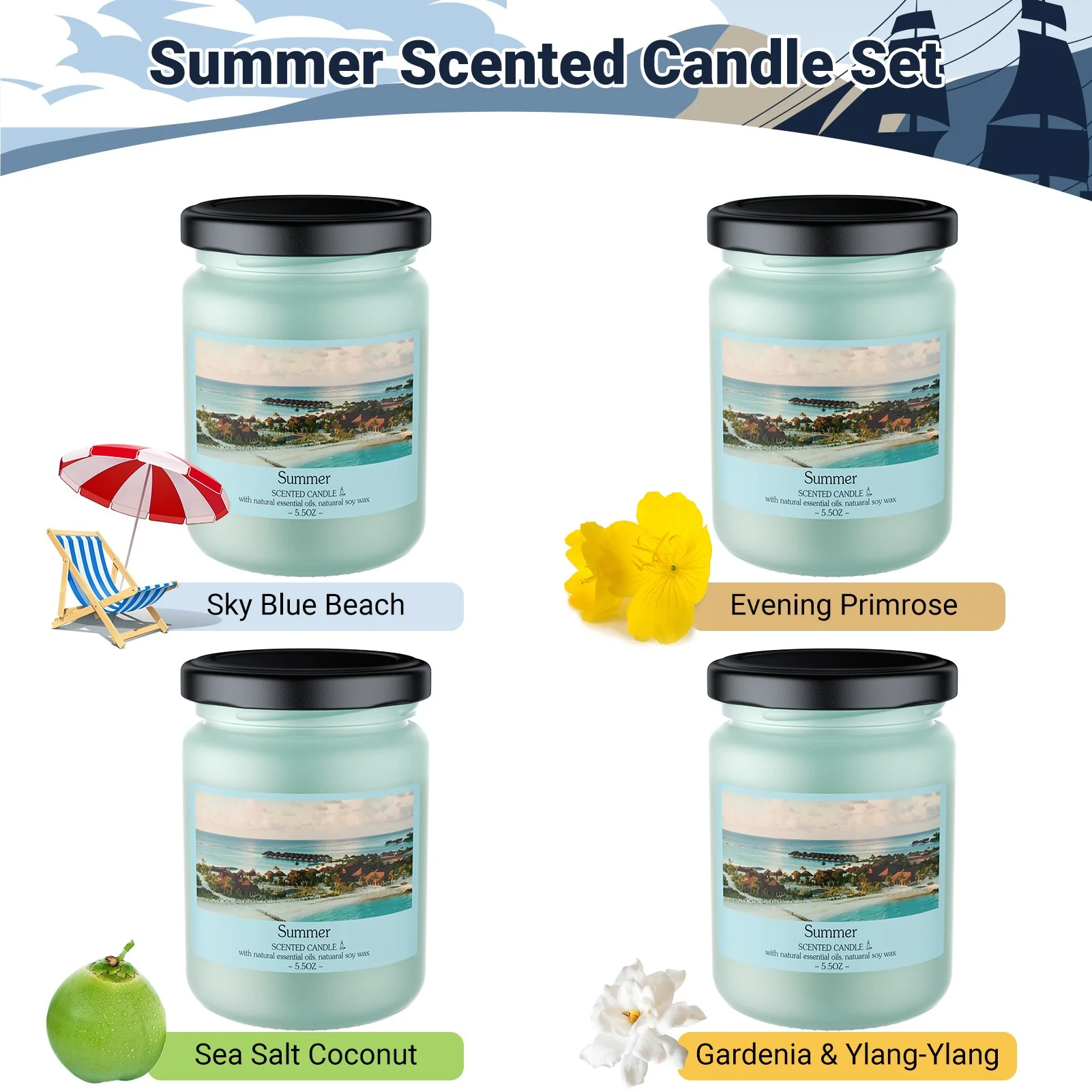 Christmas Seasonal Scented Candle Gift Set - Image 3