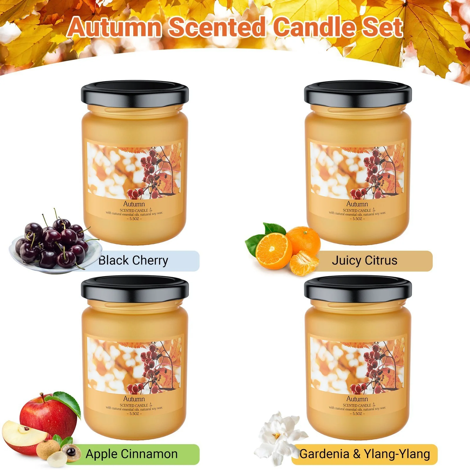 Christmas Seasonal Scented Candle Gift Set - Image 5