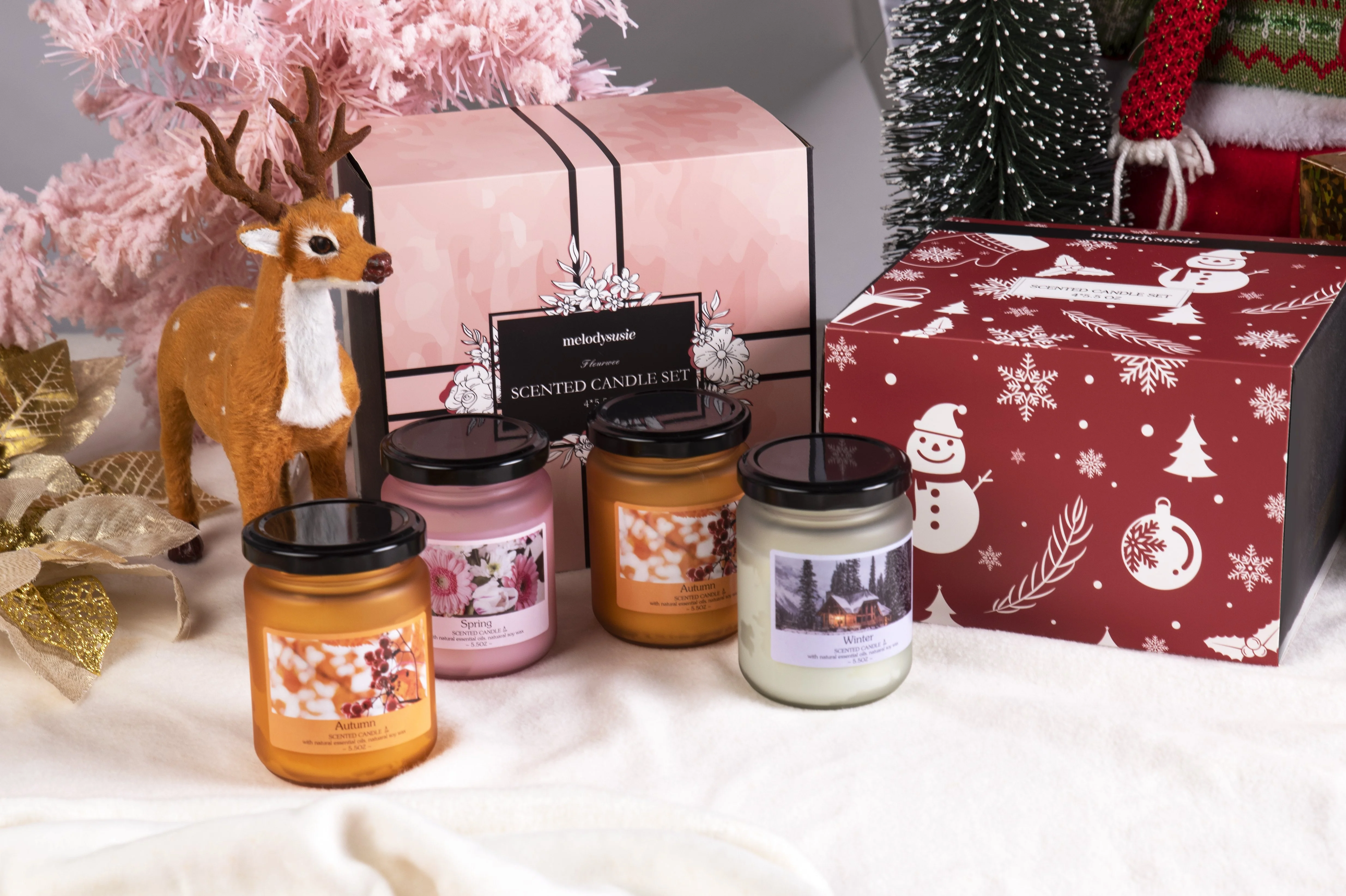 Christmas Seasonal Scented Candle Gift Set - Image 6