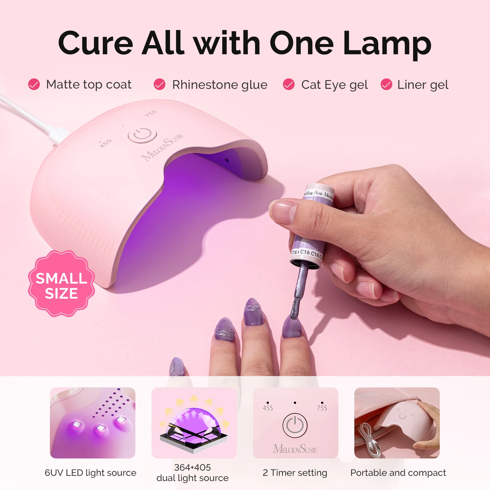 Gel Nail Polish Kit with UV Light P-ART06F - US ONLY - Image 4