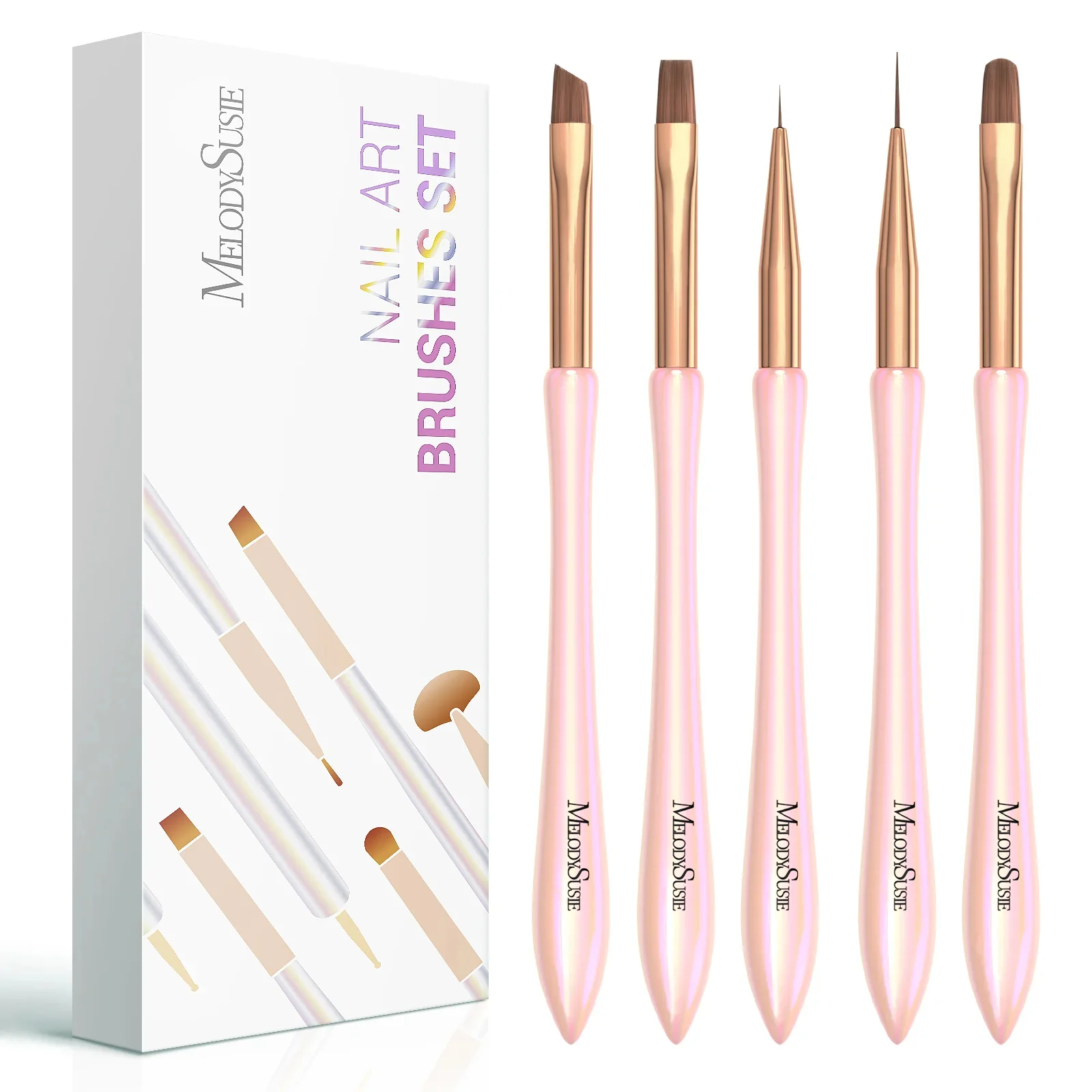 Color Nail Art Brushes Set (6Pcs) - Image 9