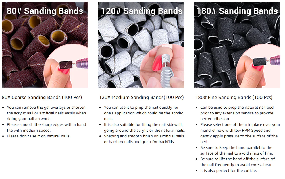 Colorful 300pcs Professional Sanding Bands - Image 9