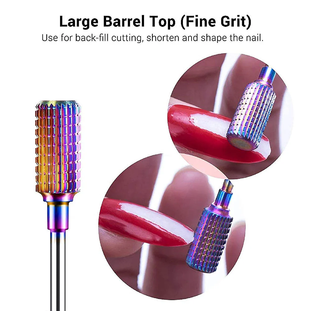 Colorful Tungsten Carbide Nail Drill Bits Set (7pcs) - Image 4